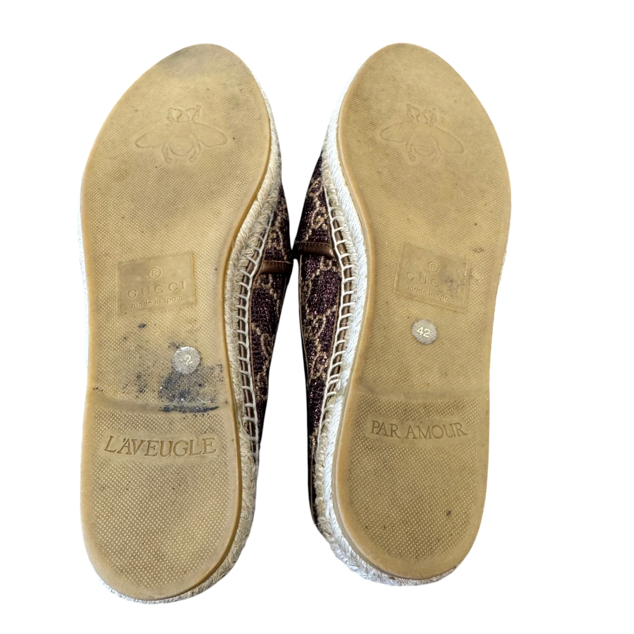 Women's Gg Supreme Espadrilles Rose Gold Size EU 42 / UK 9 - Image 10