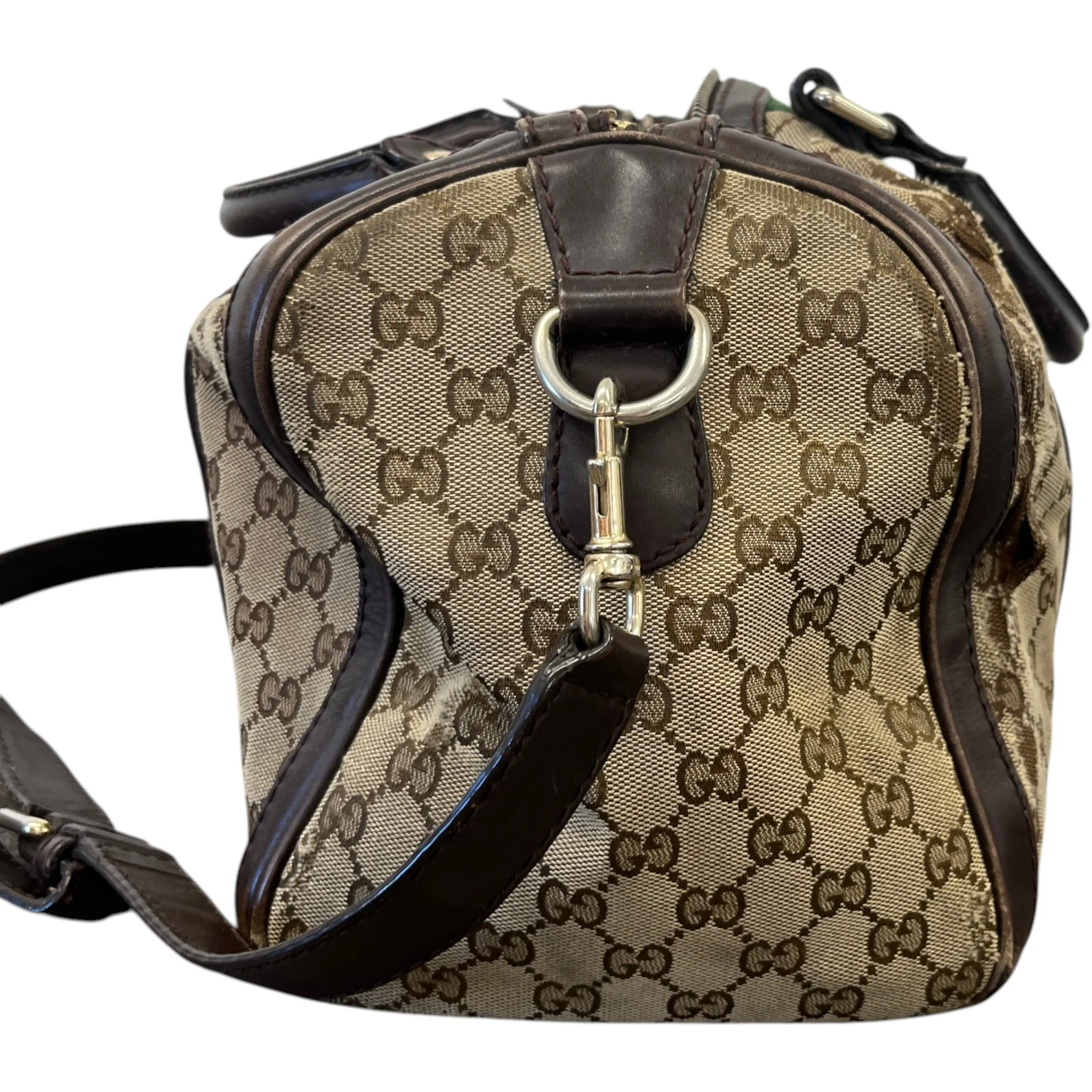 Women's Gg Supreme Web Stripe Handbag Beige - Image 6