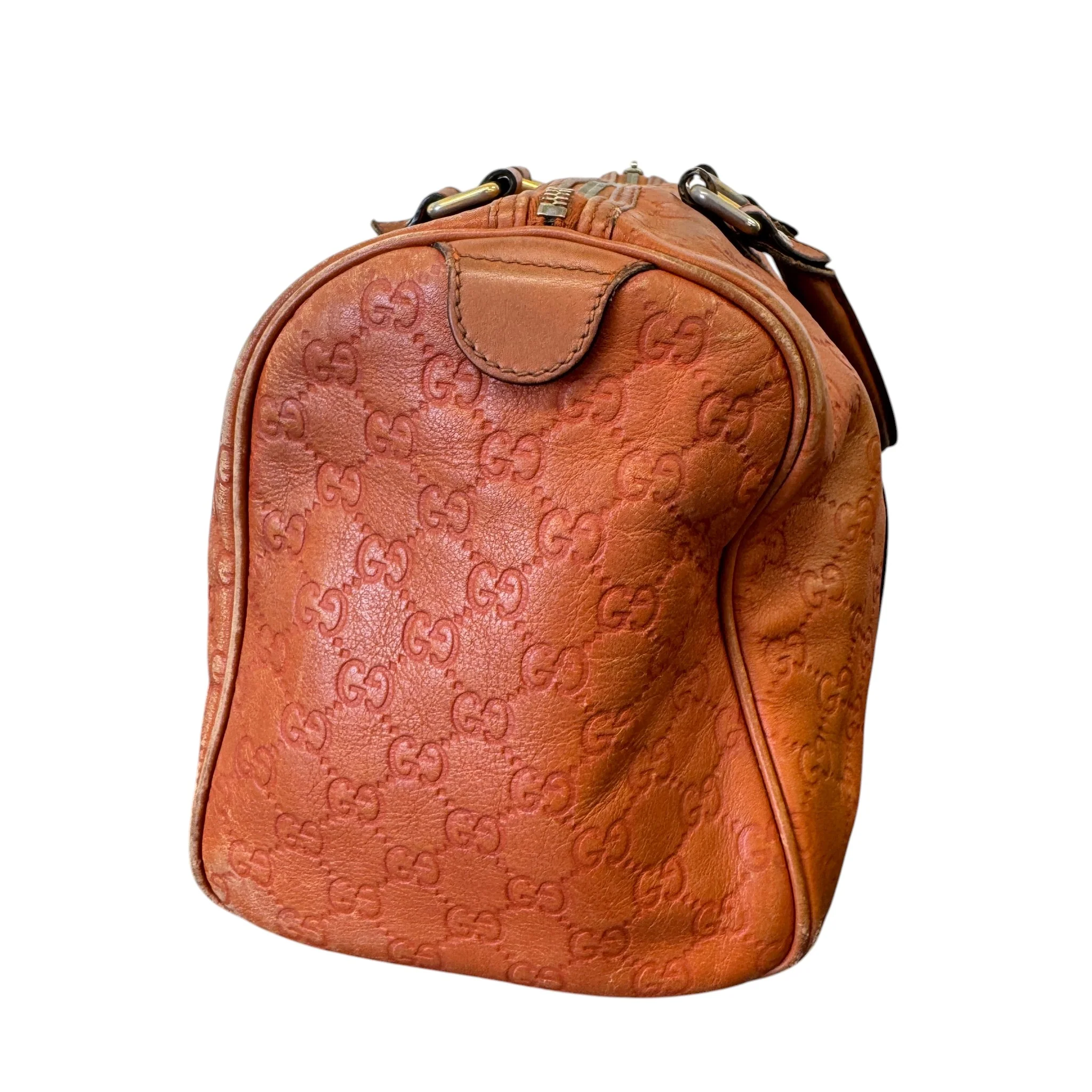 Women's Guccissima Boston Bag Burnt Orange - Image 7