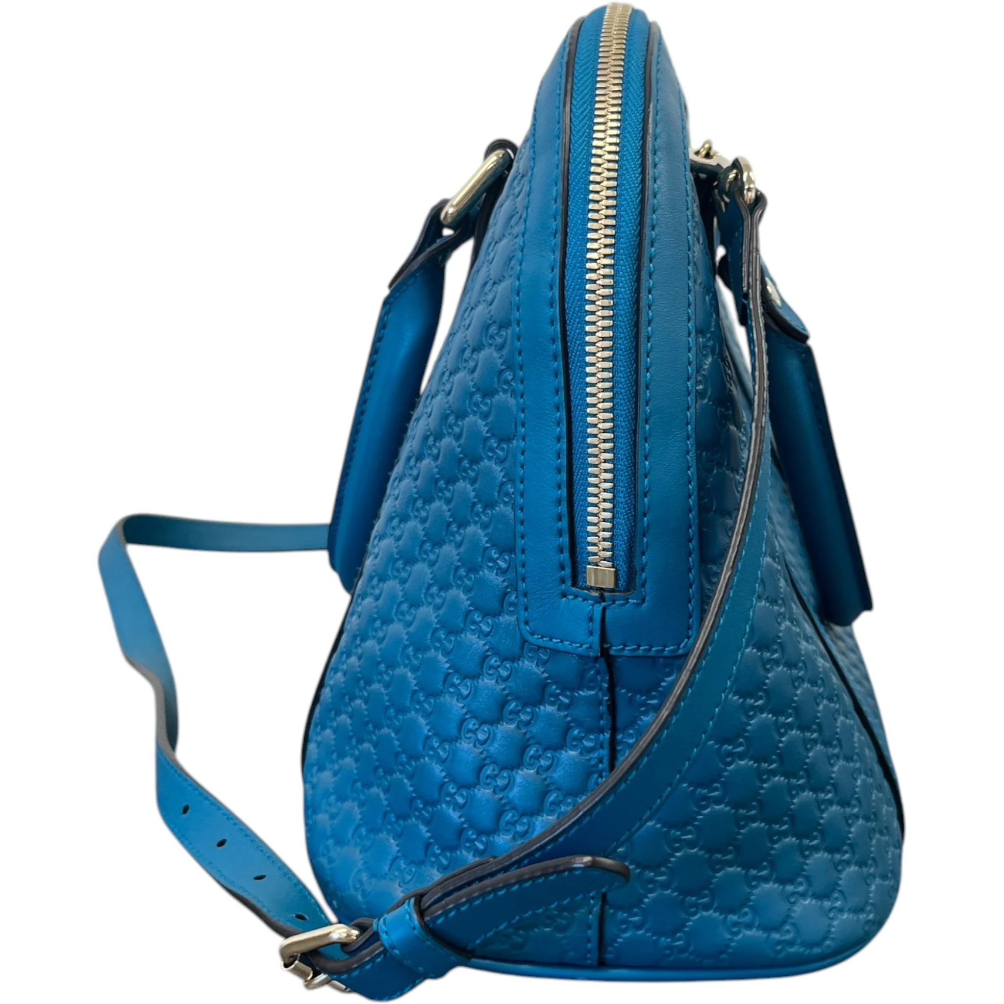 Women's Guccissima Dome Medium Bag Blue - Image 7