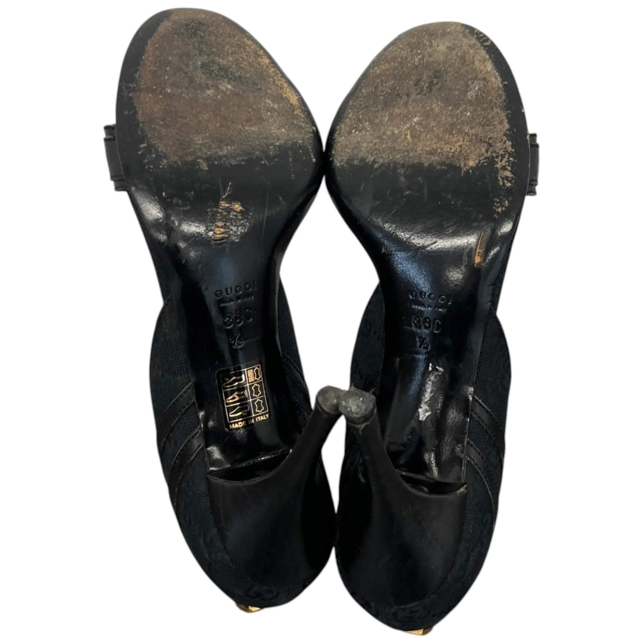 Women's Horsebit Accent Canvas Heels Black Size EU 38.5 / UK 5.5 - Image 10