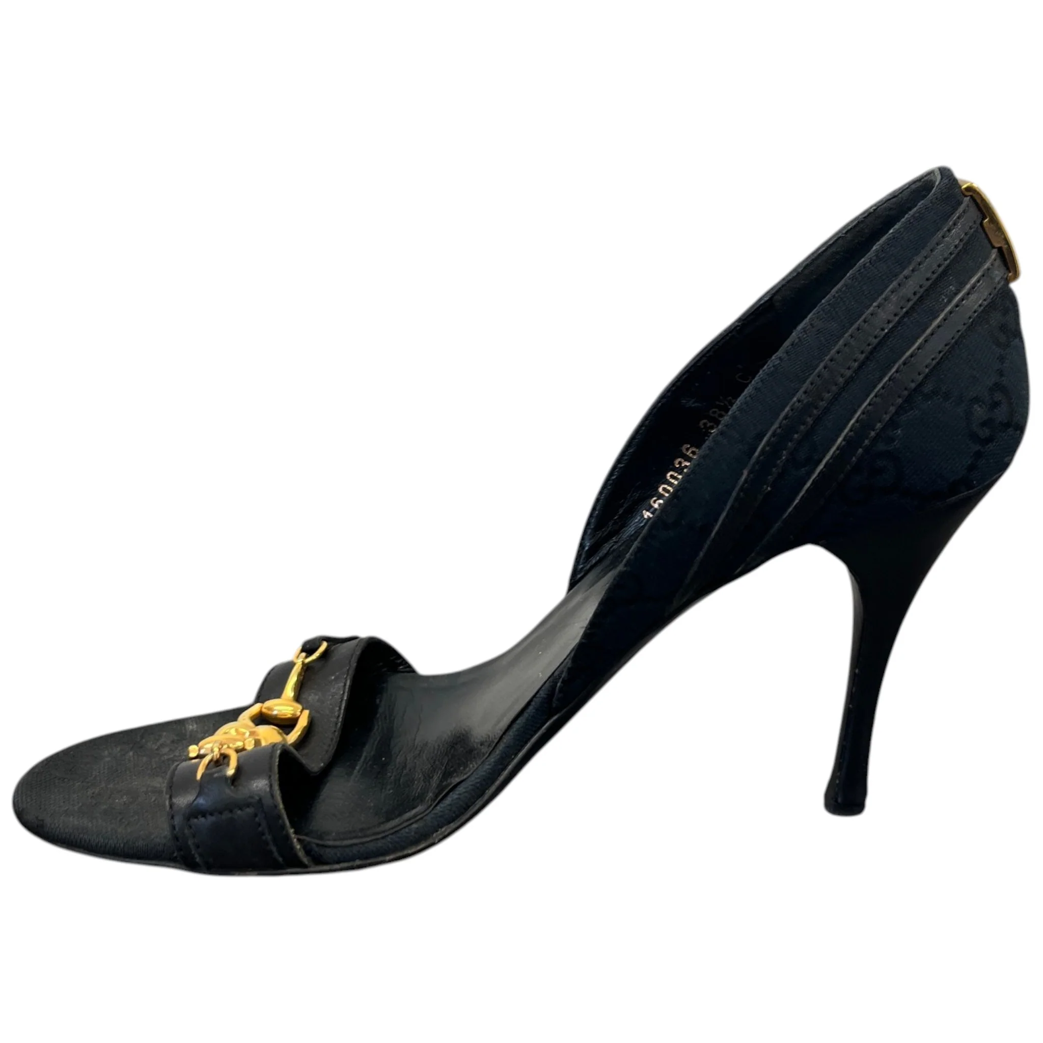 Women's Horsebit Accent Canvas Heels Black Size EU 38.5 / UK 5.5 - Image 2