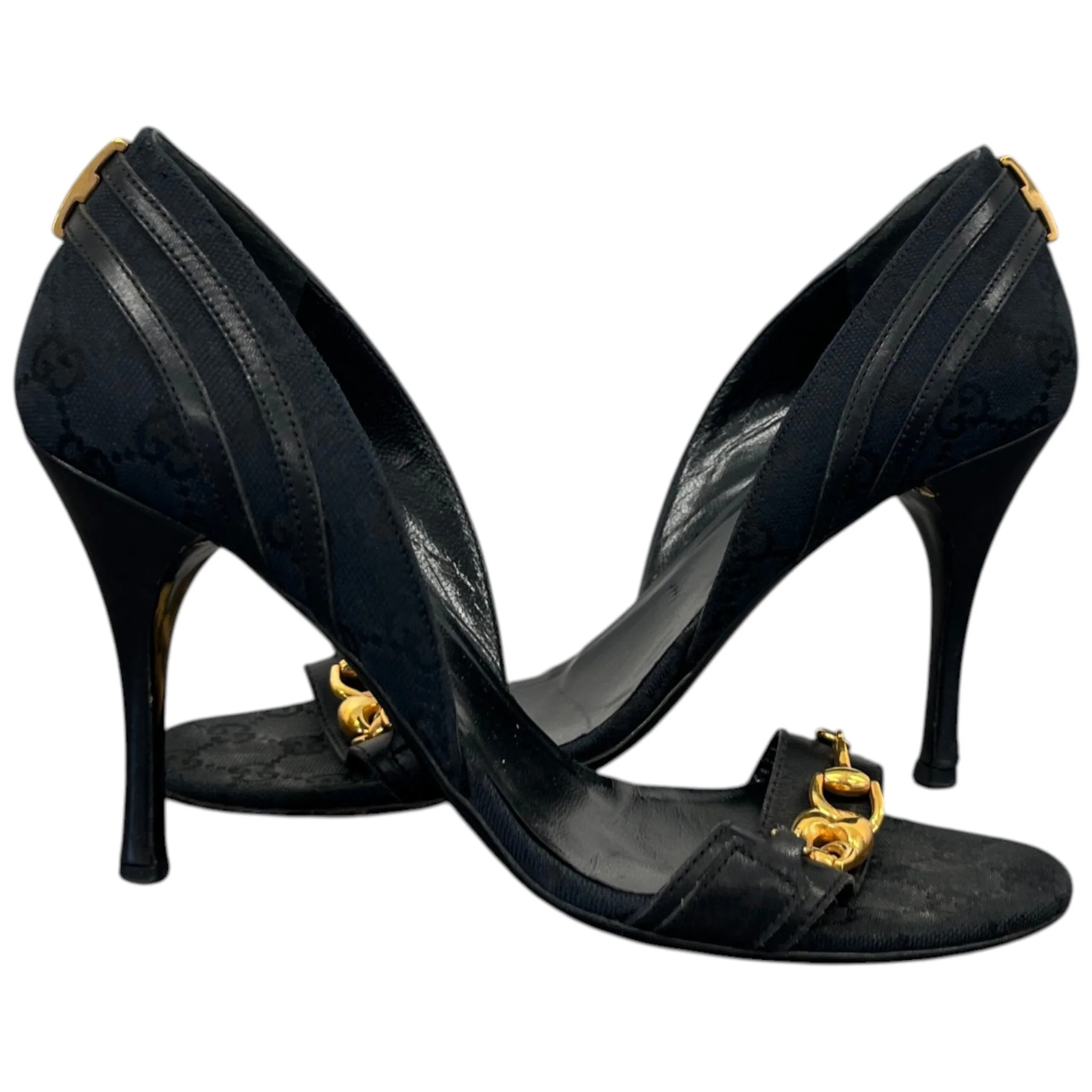 Women's Horsebit Accent Canvas Heels Black Size EU 38.5 / UK 5.5 - Image 3