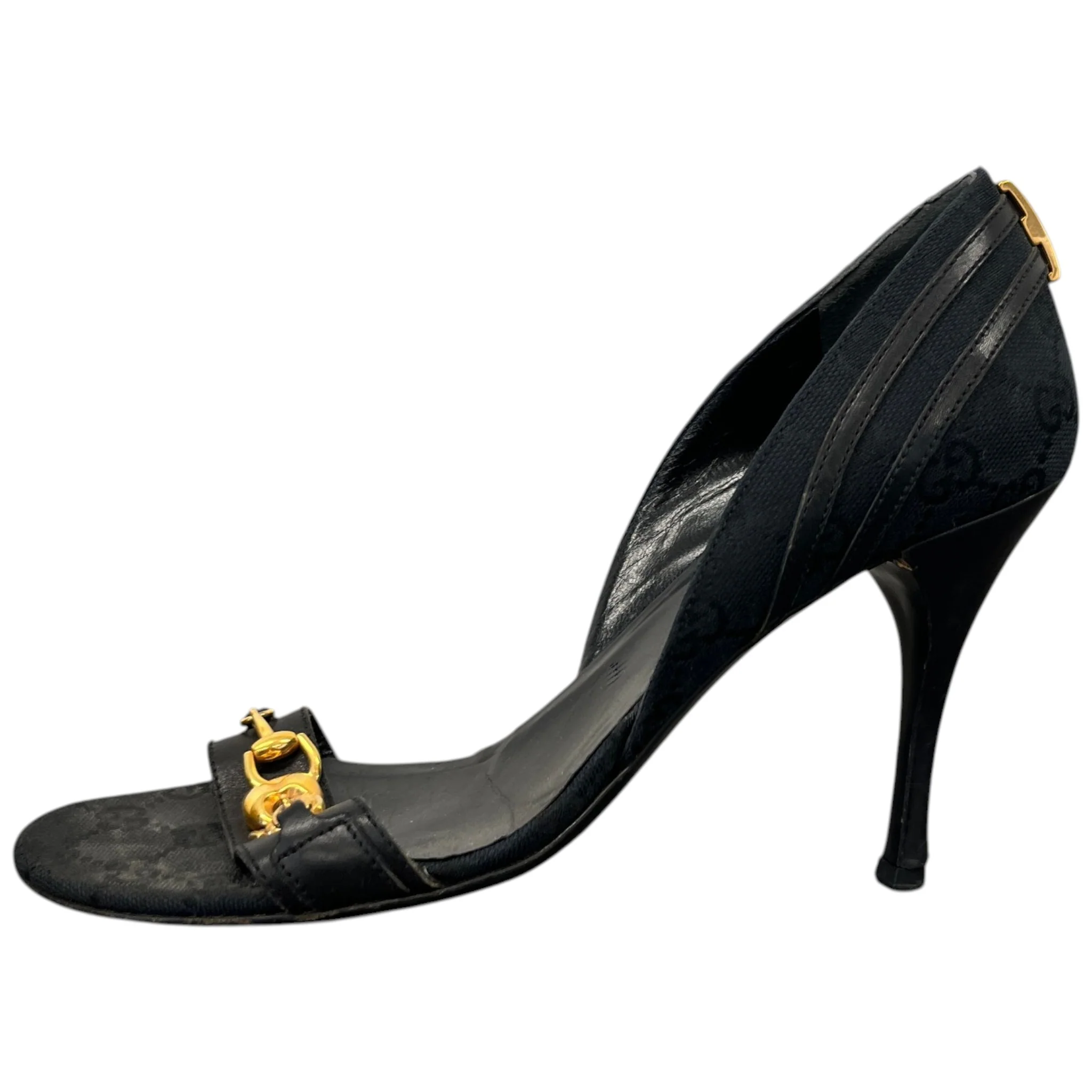 Women's Horsebit Accent Canvas Heels Black Size EU 38.5 / UK 5.5 - Image 5