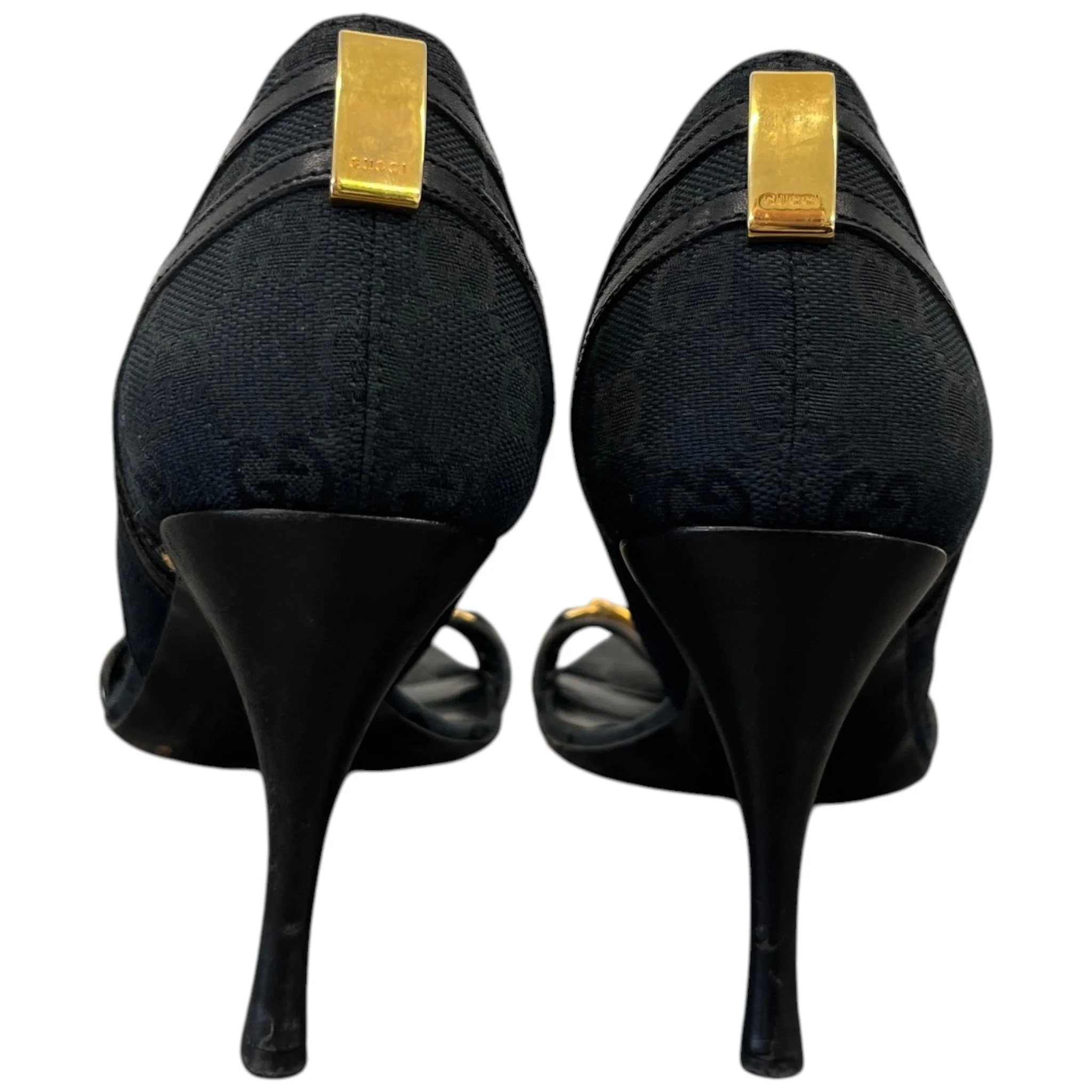 Women's Horsebit Accent Canvas Heels Black Size EU 38.5 / UK 5.5 - Image 7