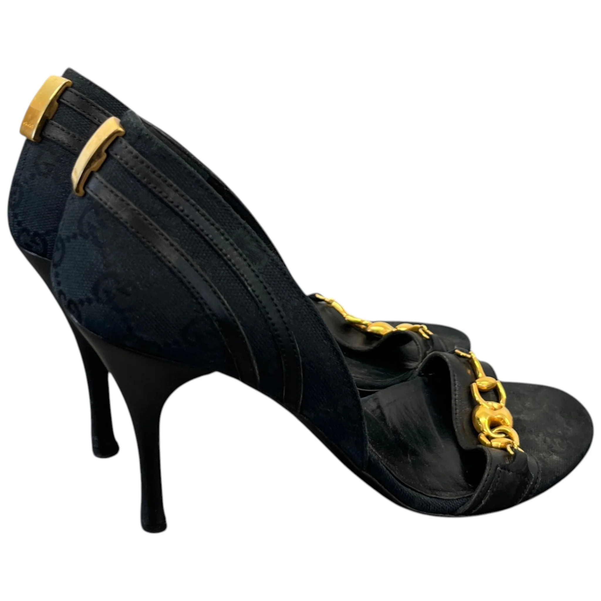 Women's Horsebit Accent Canvas Heels Black Size EU 38.5 / UK 5.5 - Image 8