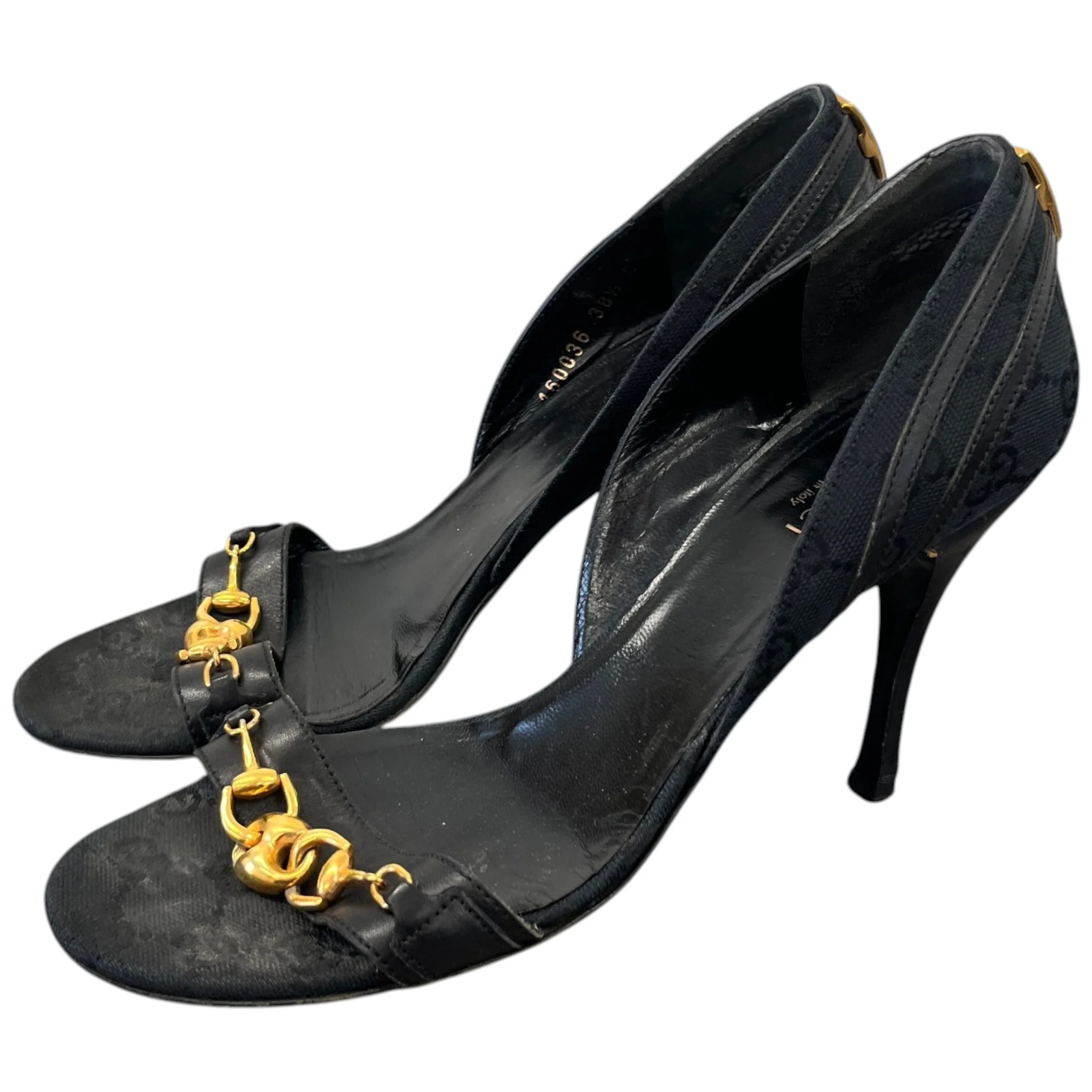 Women's Horsebit Accent Canvas Heels Black Size EU 38.5 / UK 5.5 - Image 9