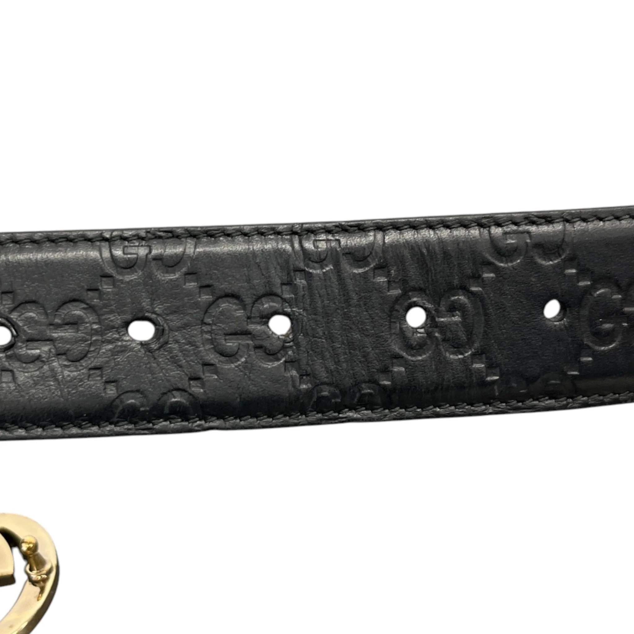 Women's Interlocking G Belt Black Size 80CM / UK 8 - Image 5
