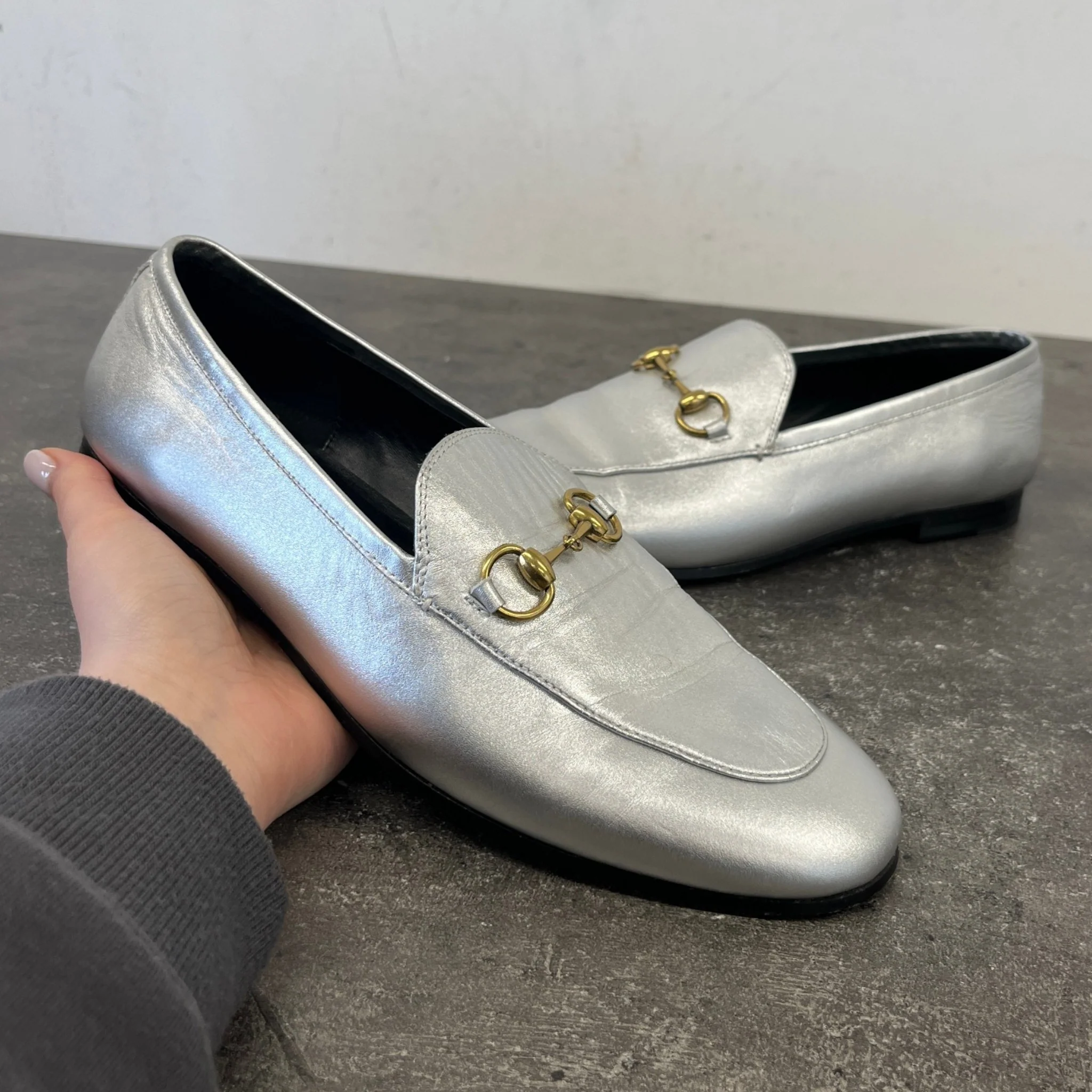 Women's Jordaan Loafers Silver Size EU 39 / UK 6 - Image 12