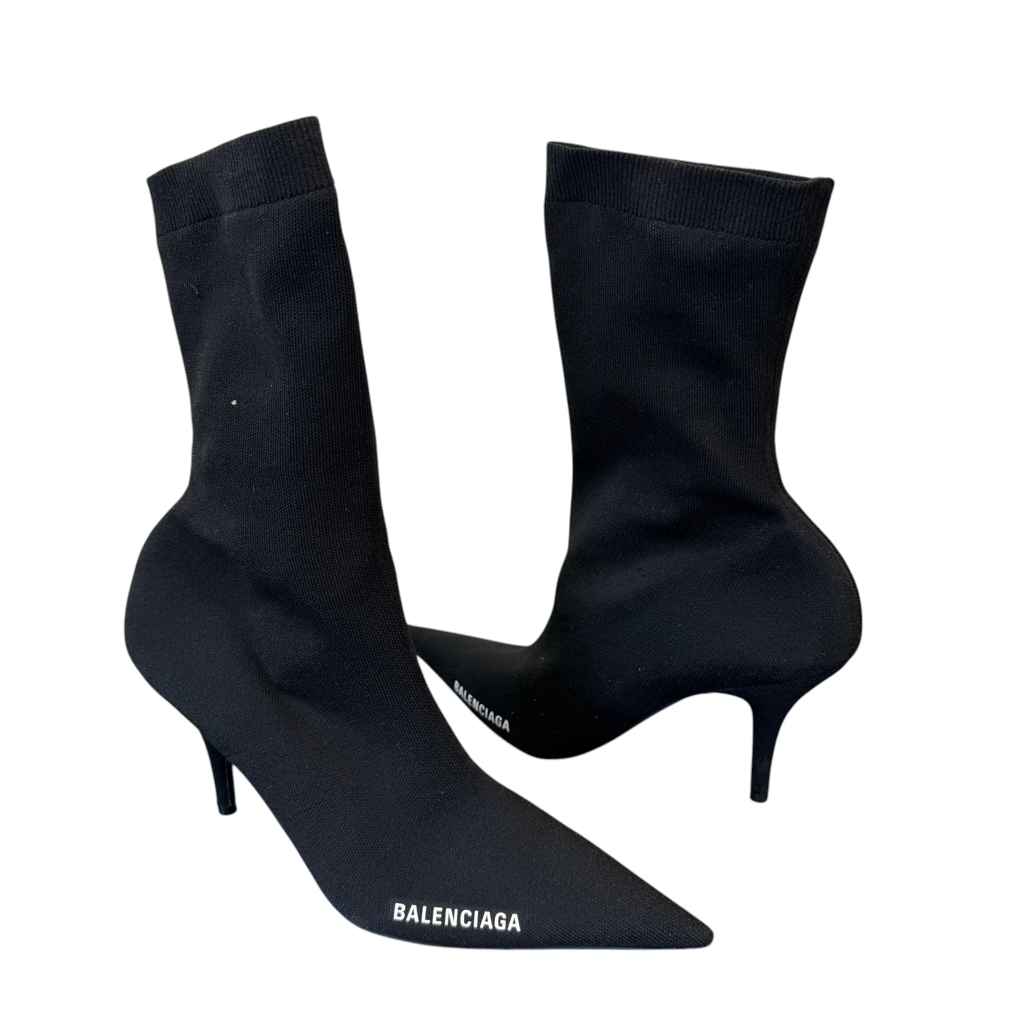 Women's Knife Knit Heels Black Size EU 39 / UK 6 - Image 3