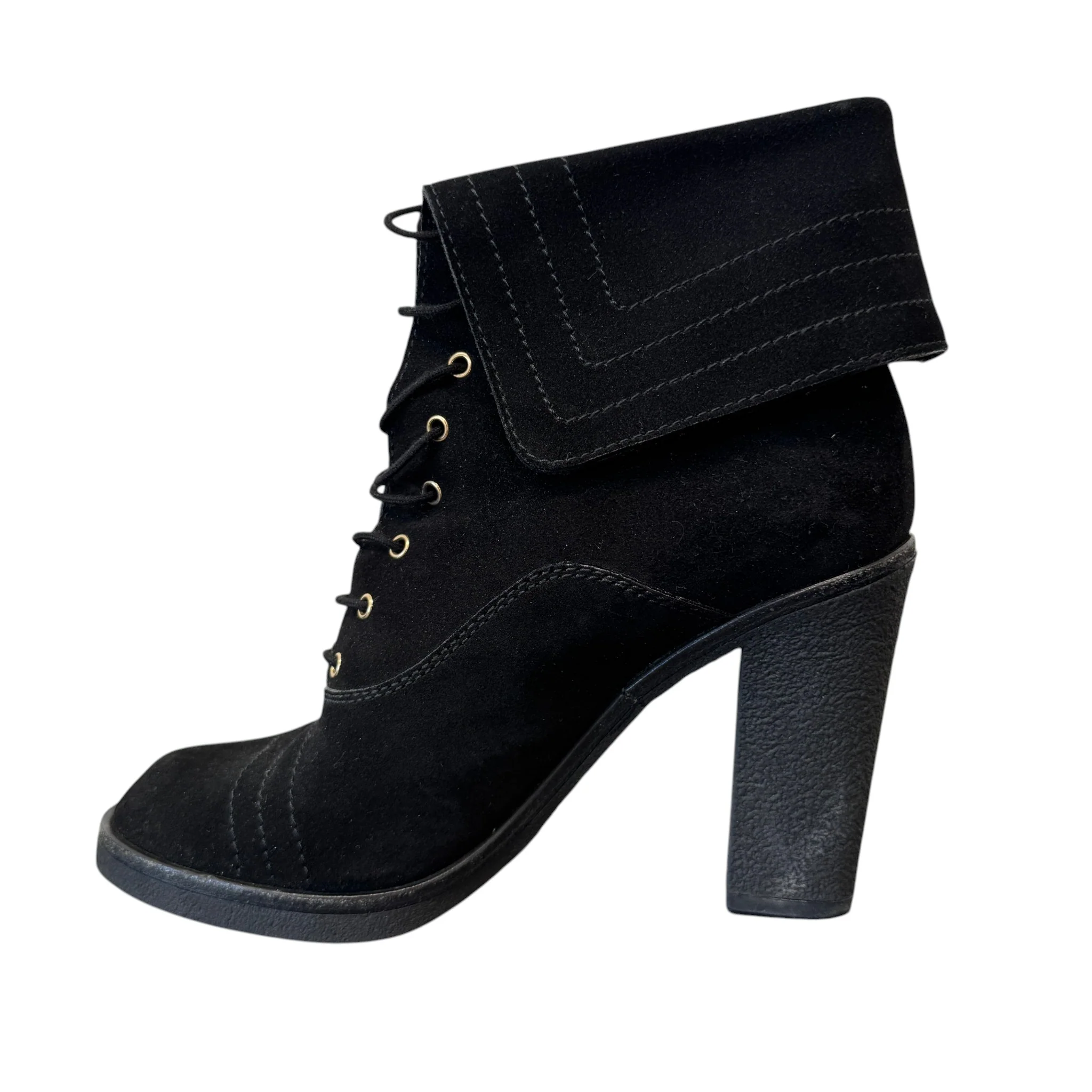 Women's Lace-Up Block Heels Black Size EU 38.5 / UK 5.5 - Image 2