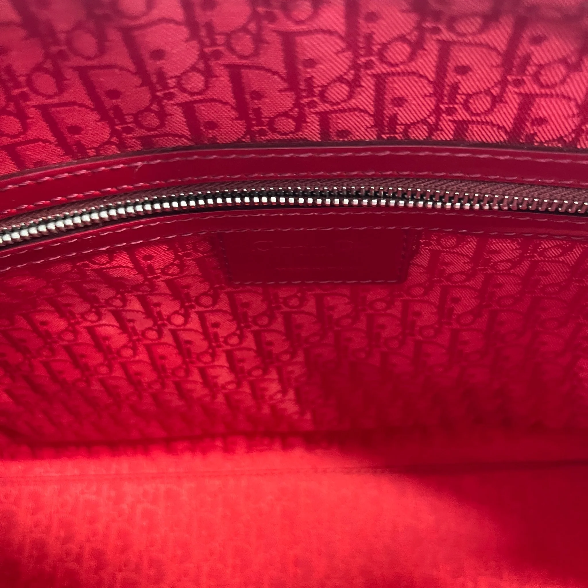 Women's Large Lady Dior Tote Bag Red - Image 12