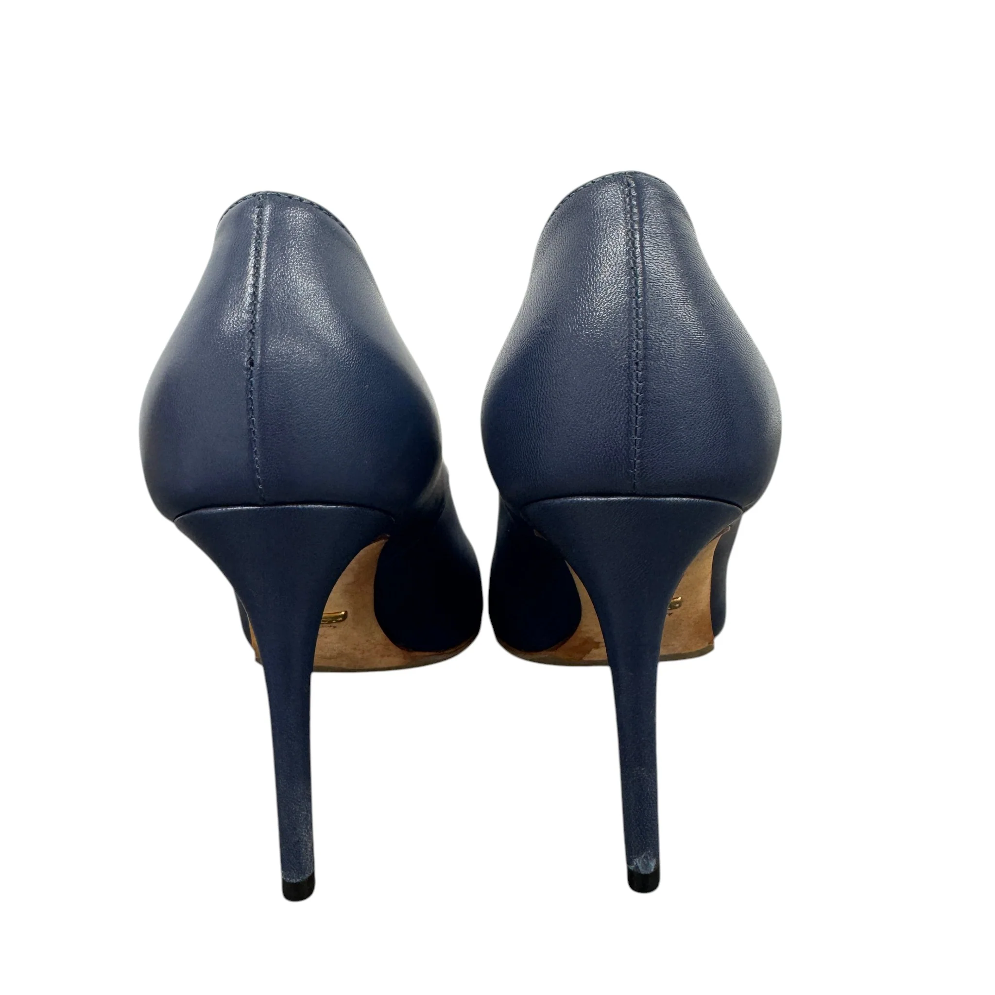 Women's Leather Pointed Heels Blue Size EU 37.5 / UK 4.5 - Image 8