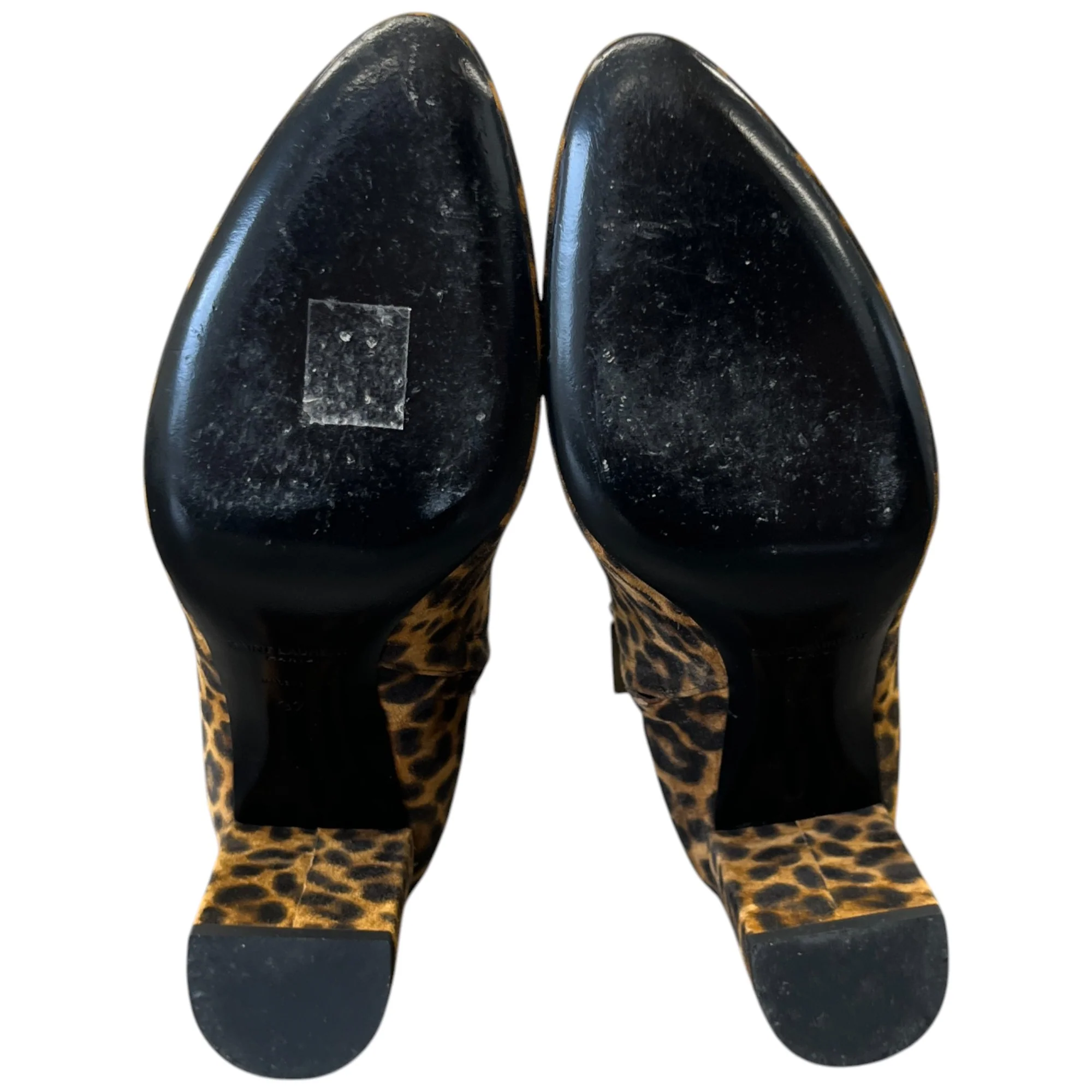 Women's Leopard Print Ankle Boots Black Size EU 37.5 / UK 4.5 - Image 10