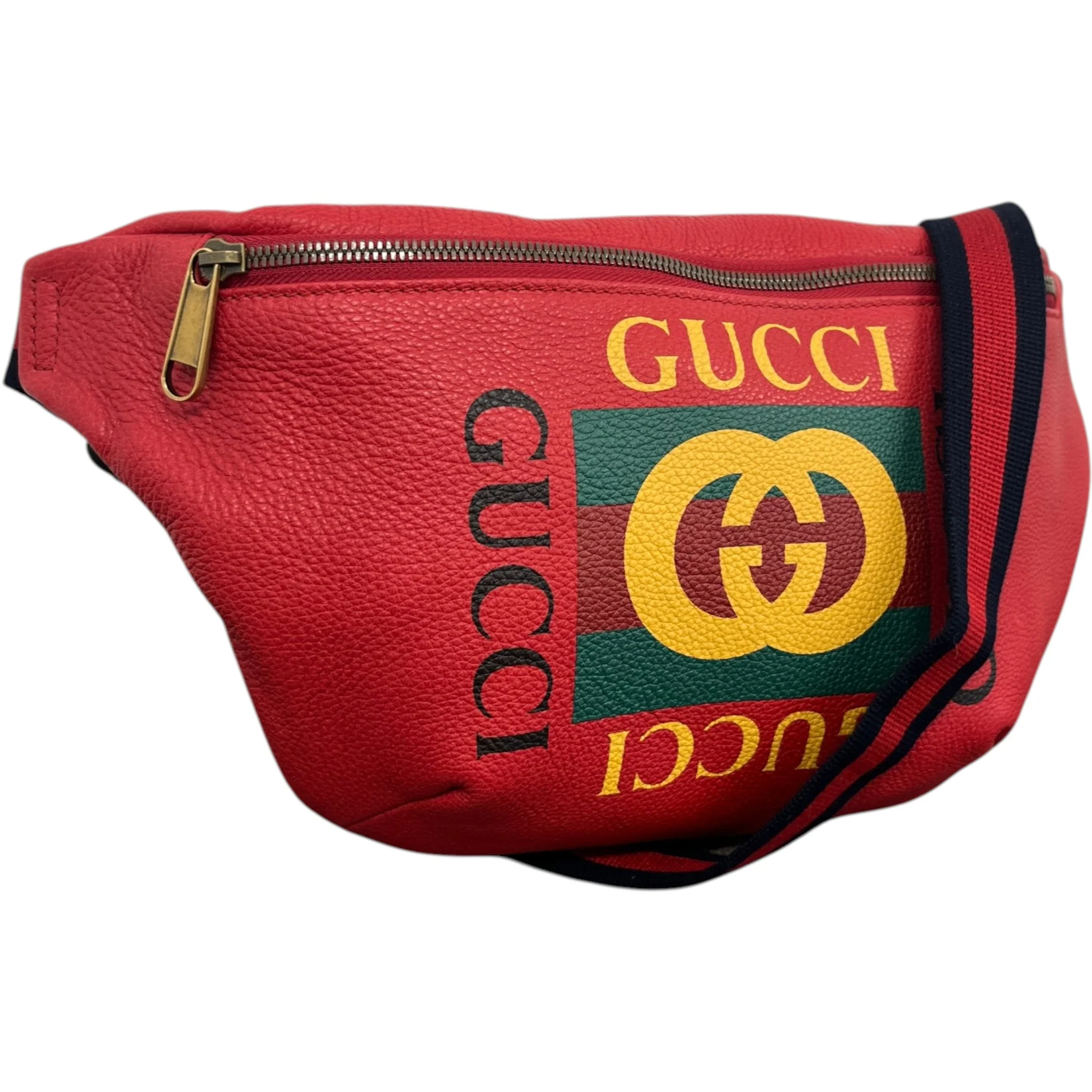 Women's Logo Print Belt Bag Red - Image 4