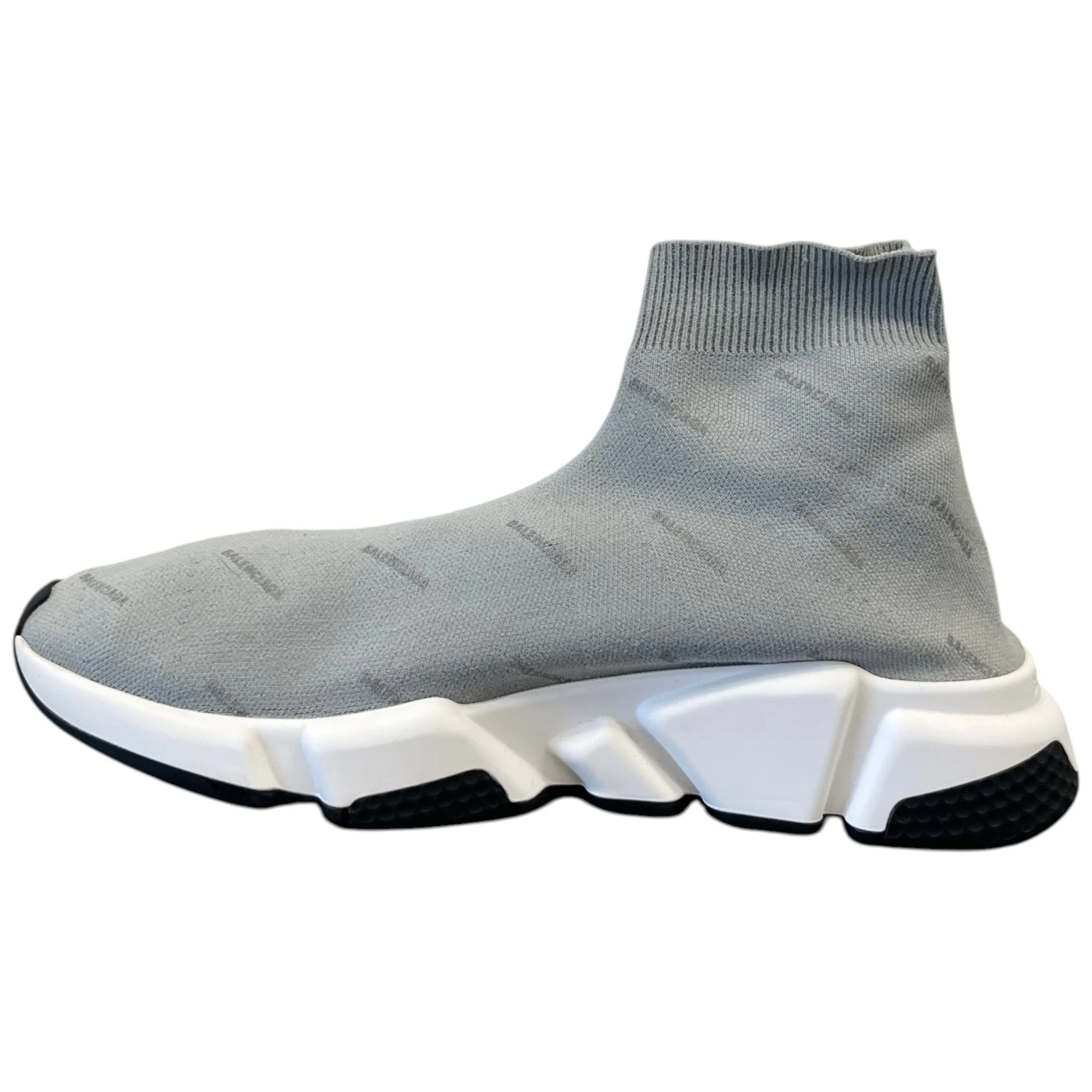 Women's Logo Print Speed Socks High Trainers Grey Size EU 39 / UK 6 - Image 2