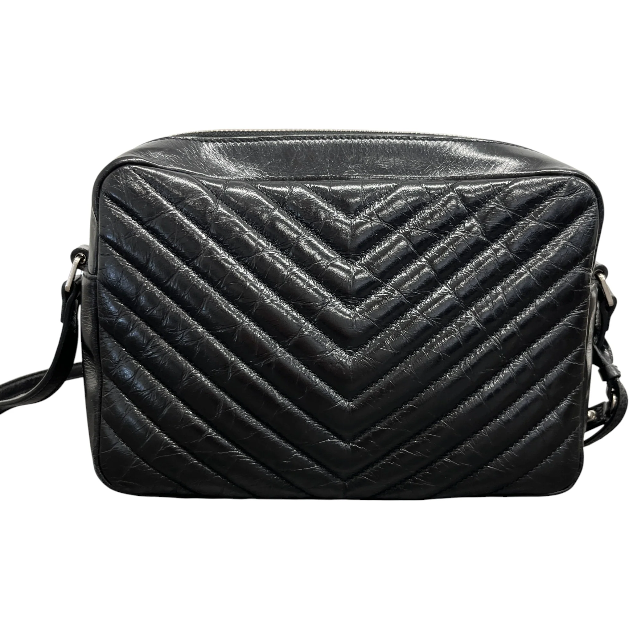 Women's Lou Matelasse Camera Handbag Black - Image 3