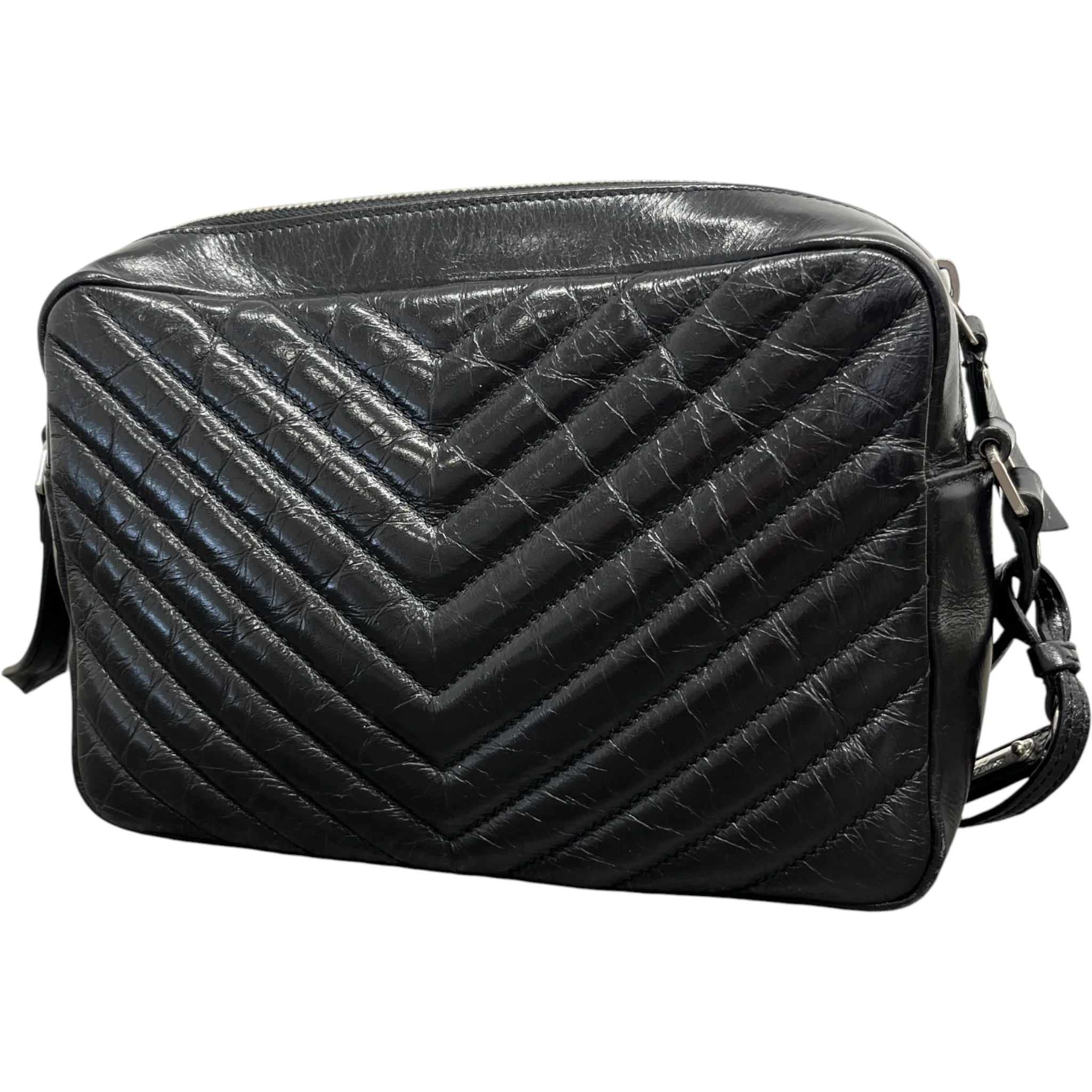 Women's Lou Matelasse Camera Handbag Black - Image 9