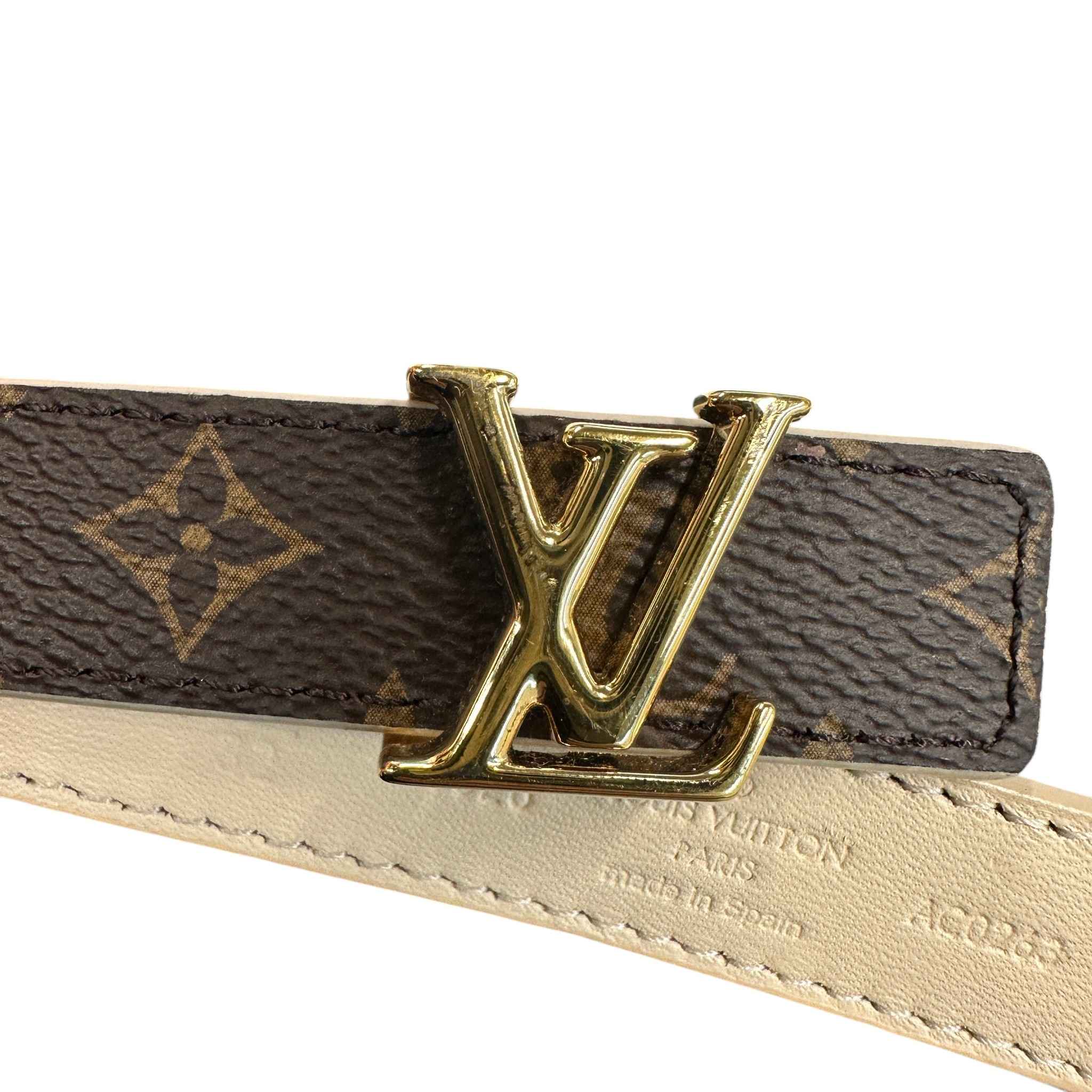 Women's Lv Iconic 20Mm Reversible Belt Cream Size 80CM / UK 8 - Image 8