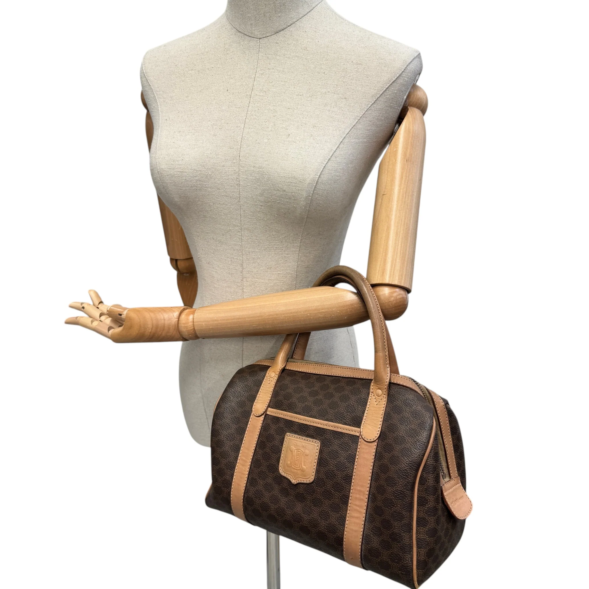 Women's Macadam Monogram Boston Handbag Brown - Image 2