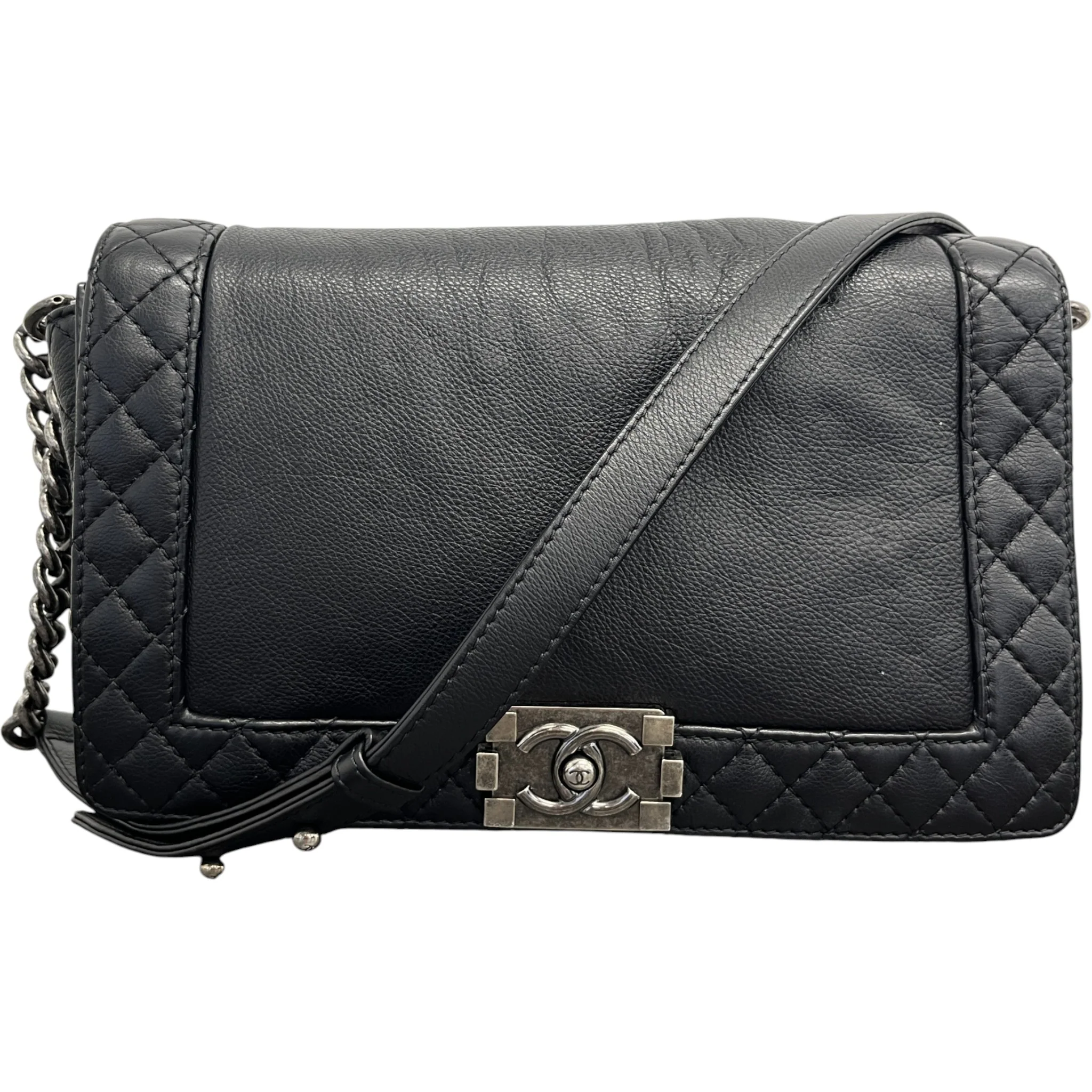 Women's Medium Boy Reverso Flap Bag Black