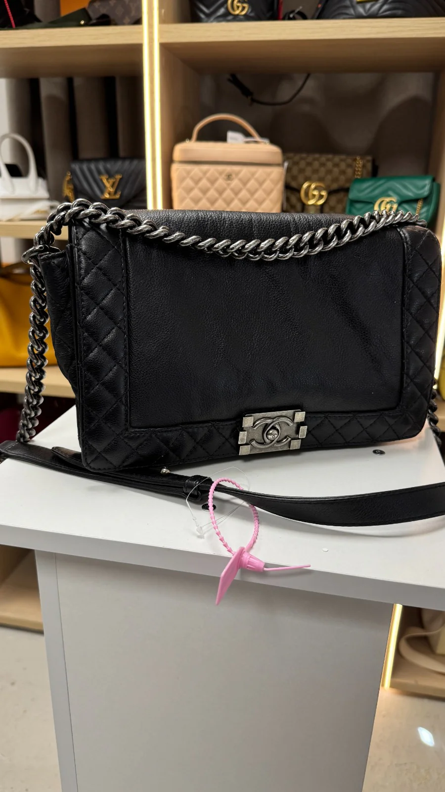 Women's Medium Boy Reverso Flap Bag Black - Image 14