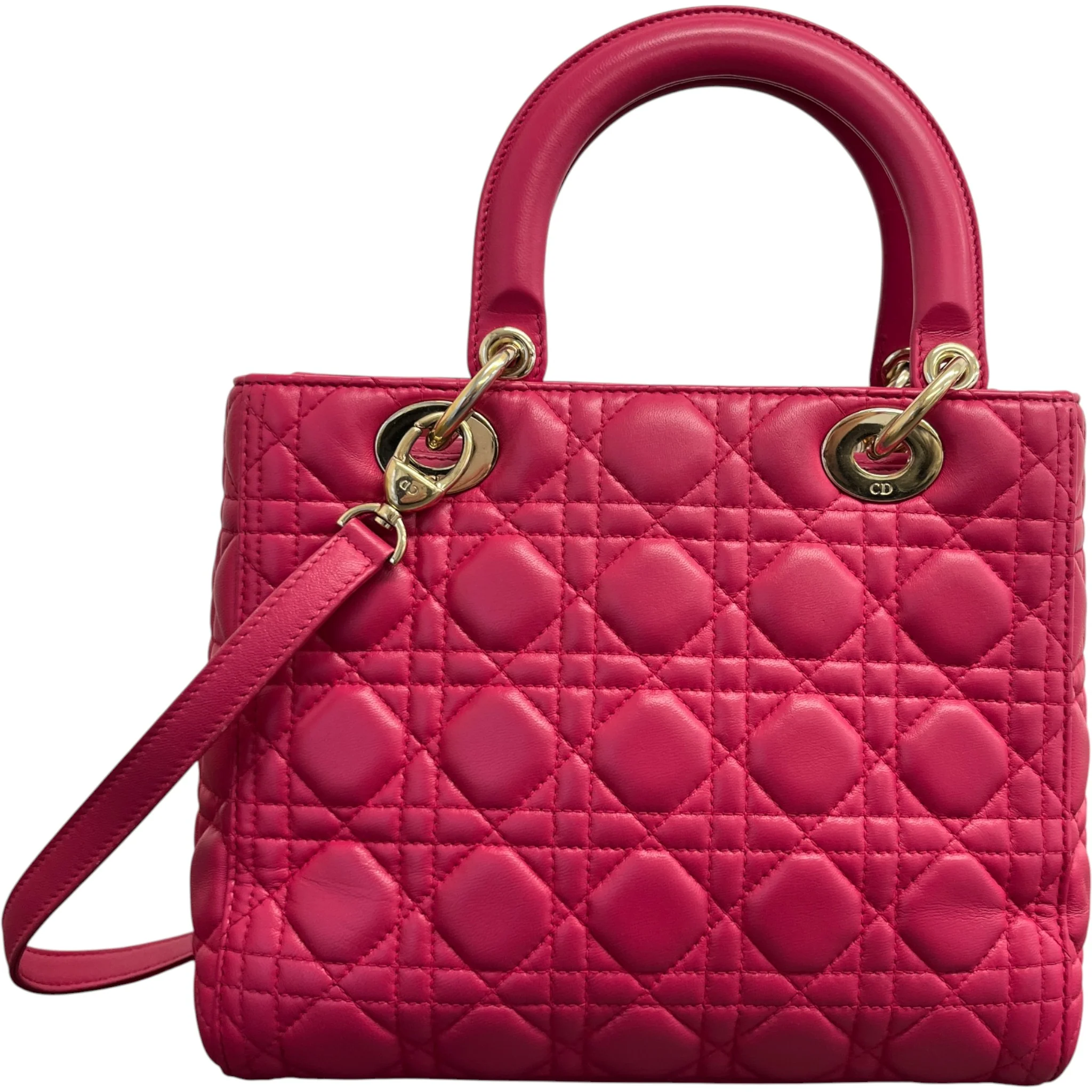 Women's Medium Lady Dior Bag Pink - Image 3