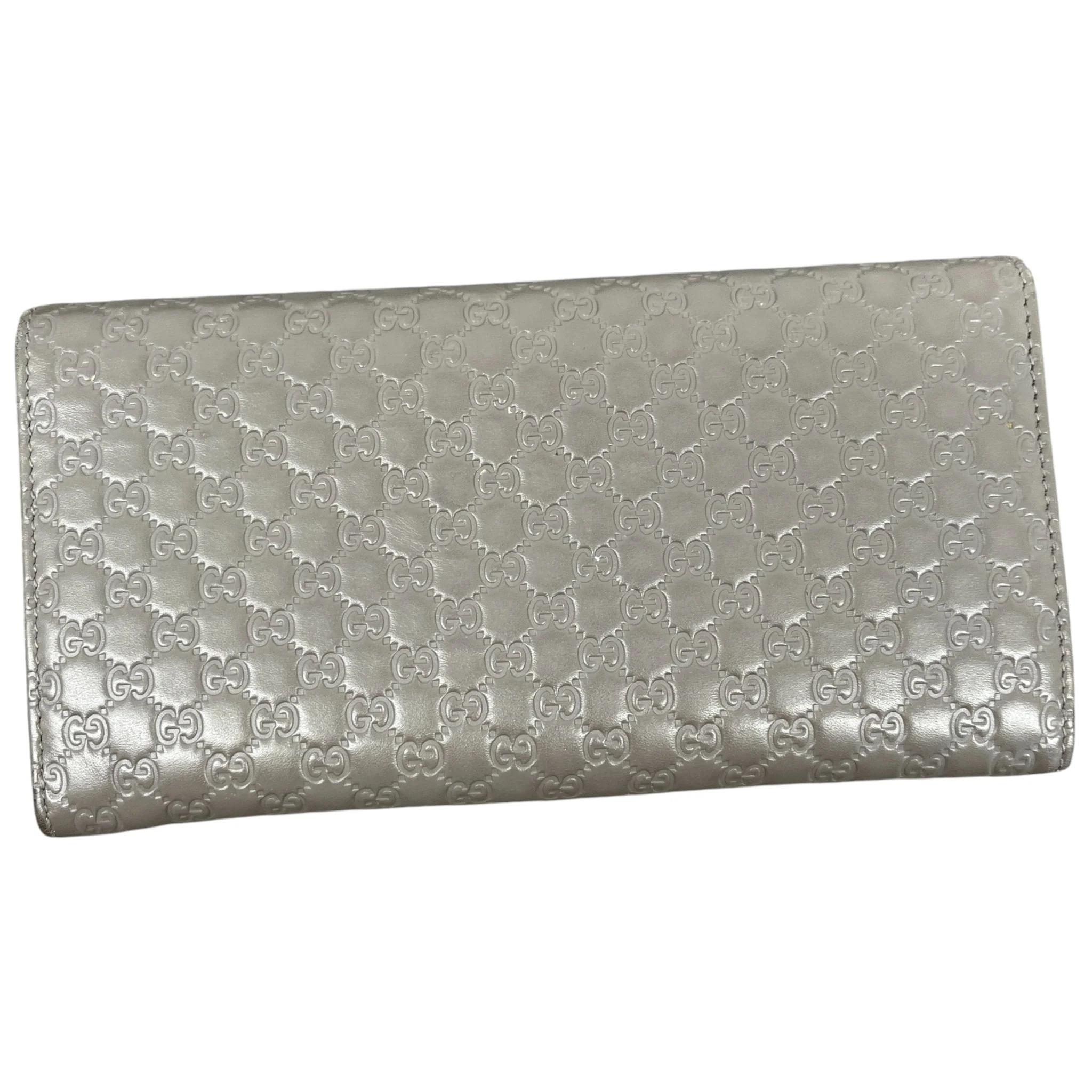 Women's Microguccissima Gg Continental Purse Grey - Image 3