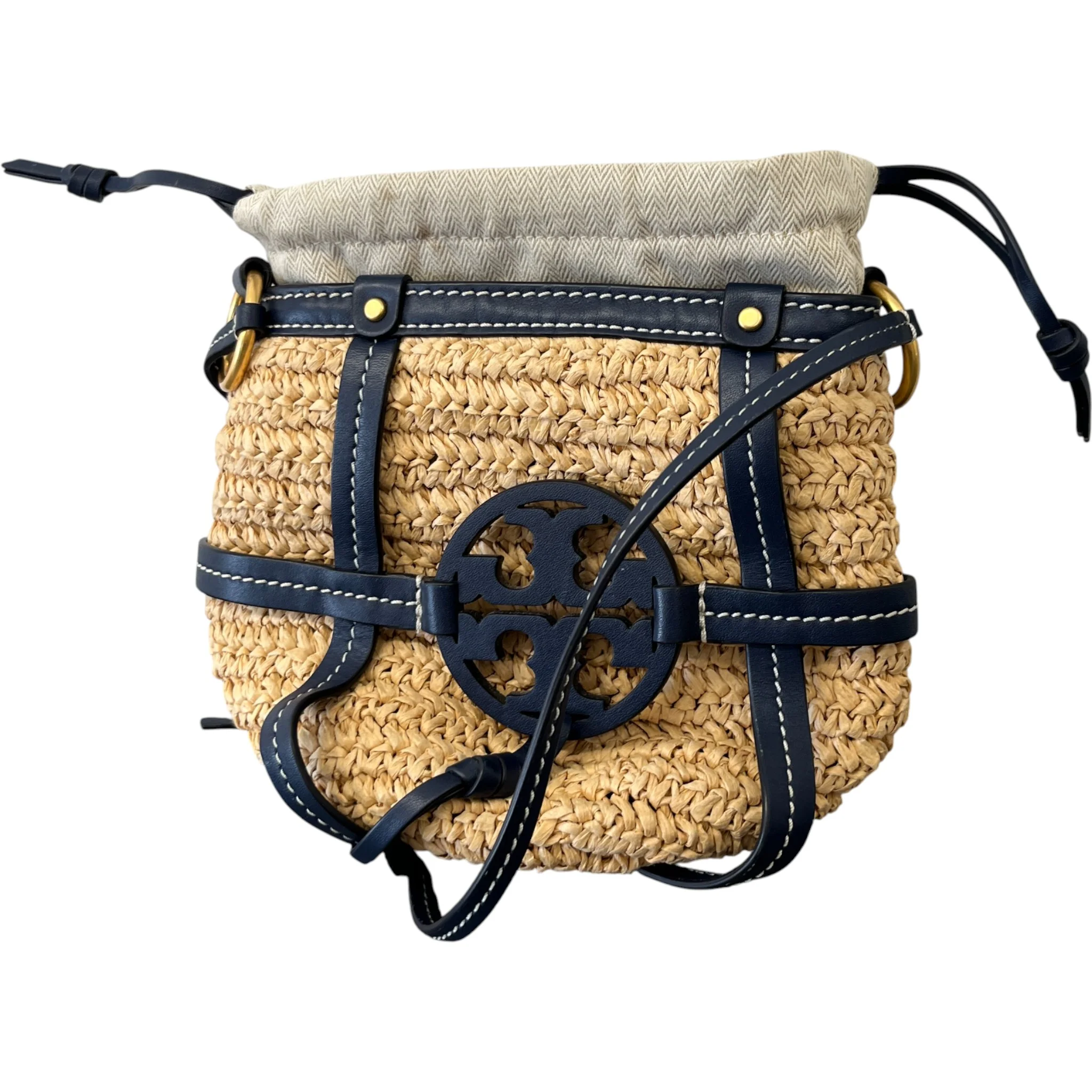 Women's Miller Straw Bucket Bag Beige - Image 5