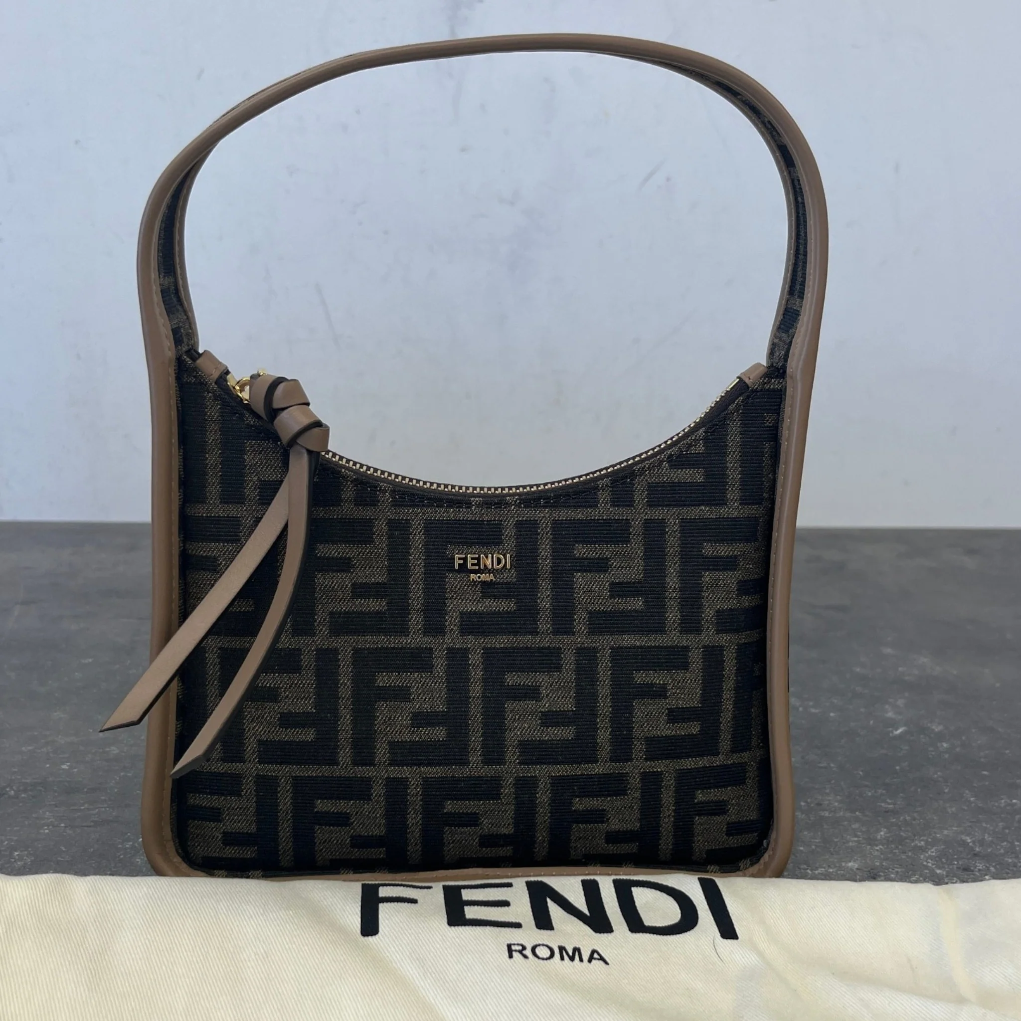 Women's Mini Fendessence Bag Brown - Image 13