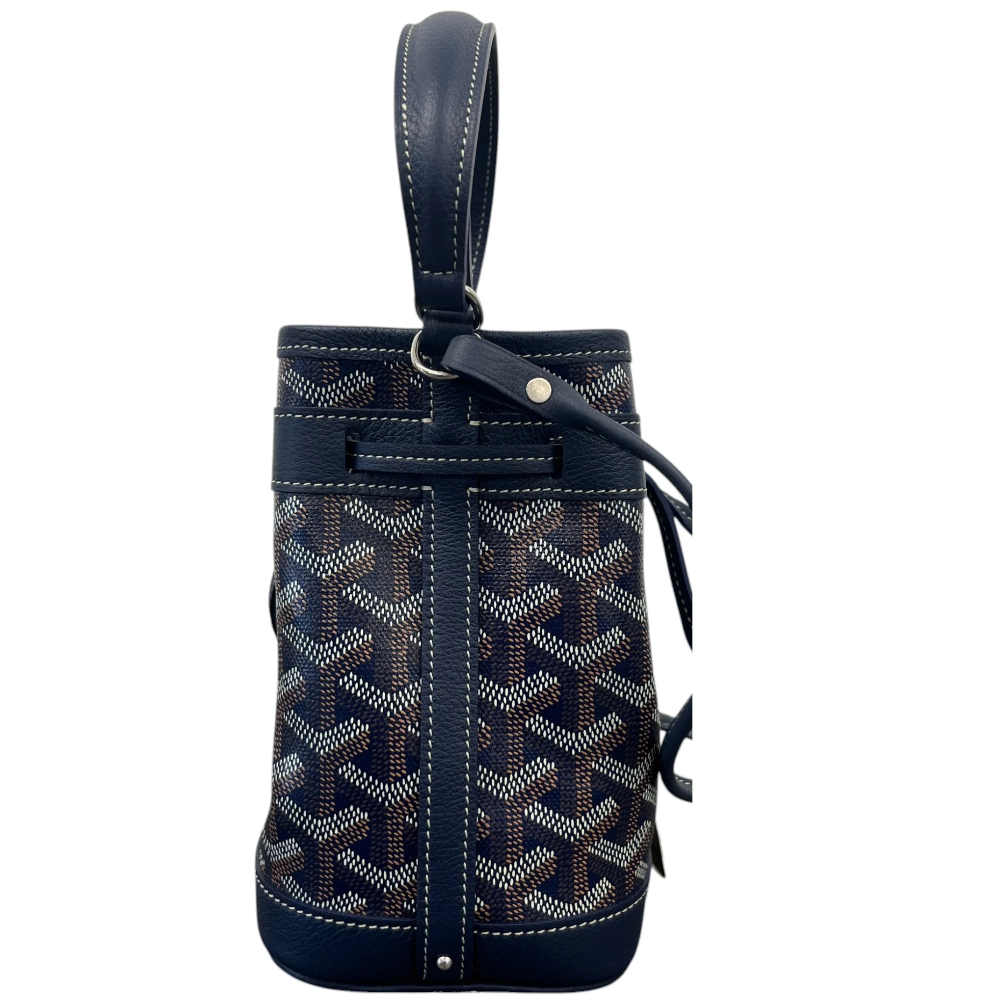 Women's Mini Petit Flot Bucket Bag Navy - Image 7