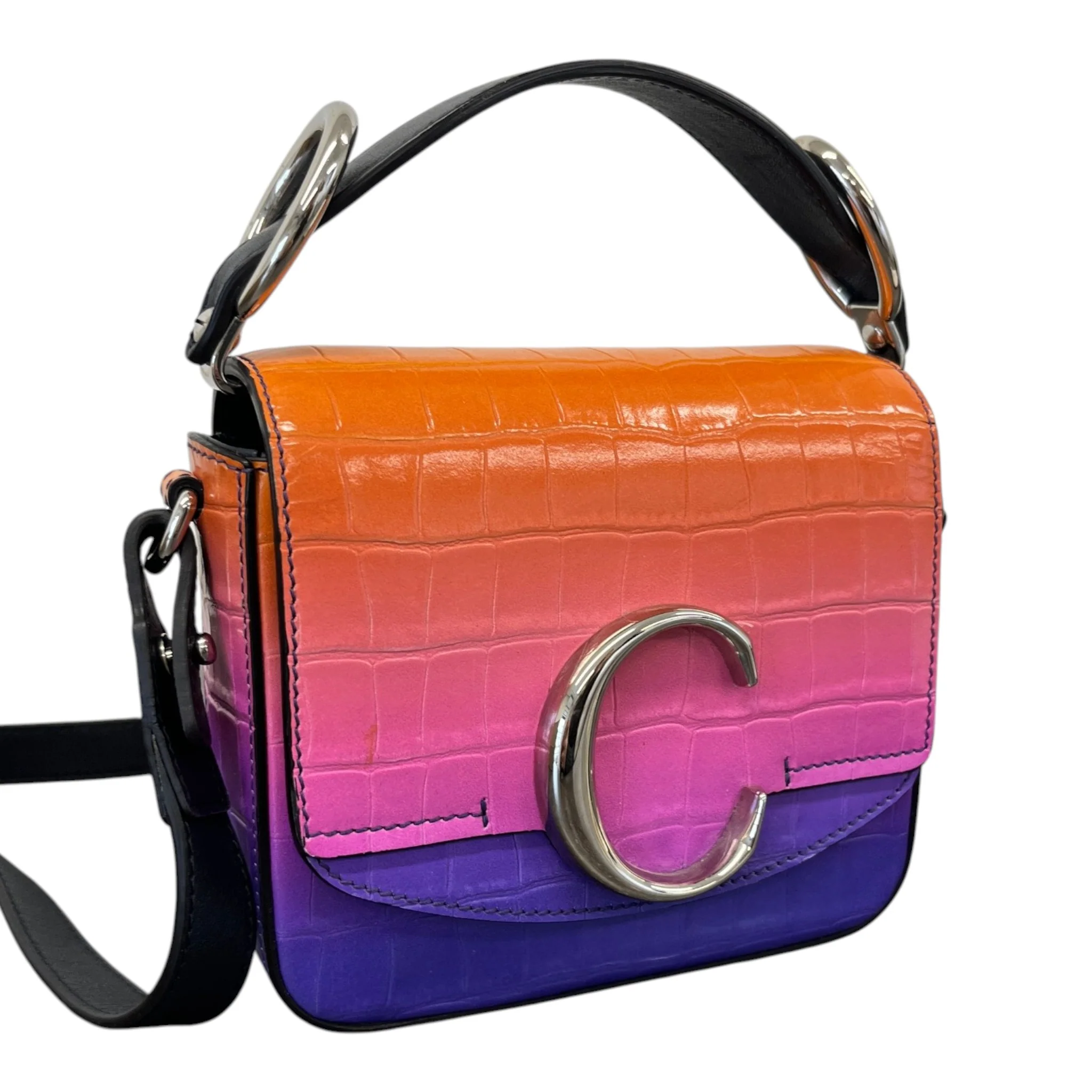 Women's Mini Top Handle Handbag Orange - Image 4