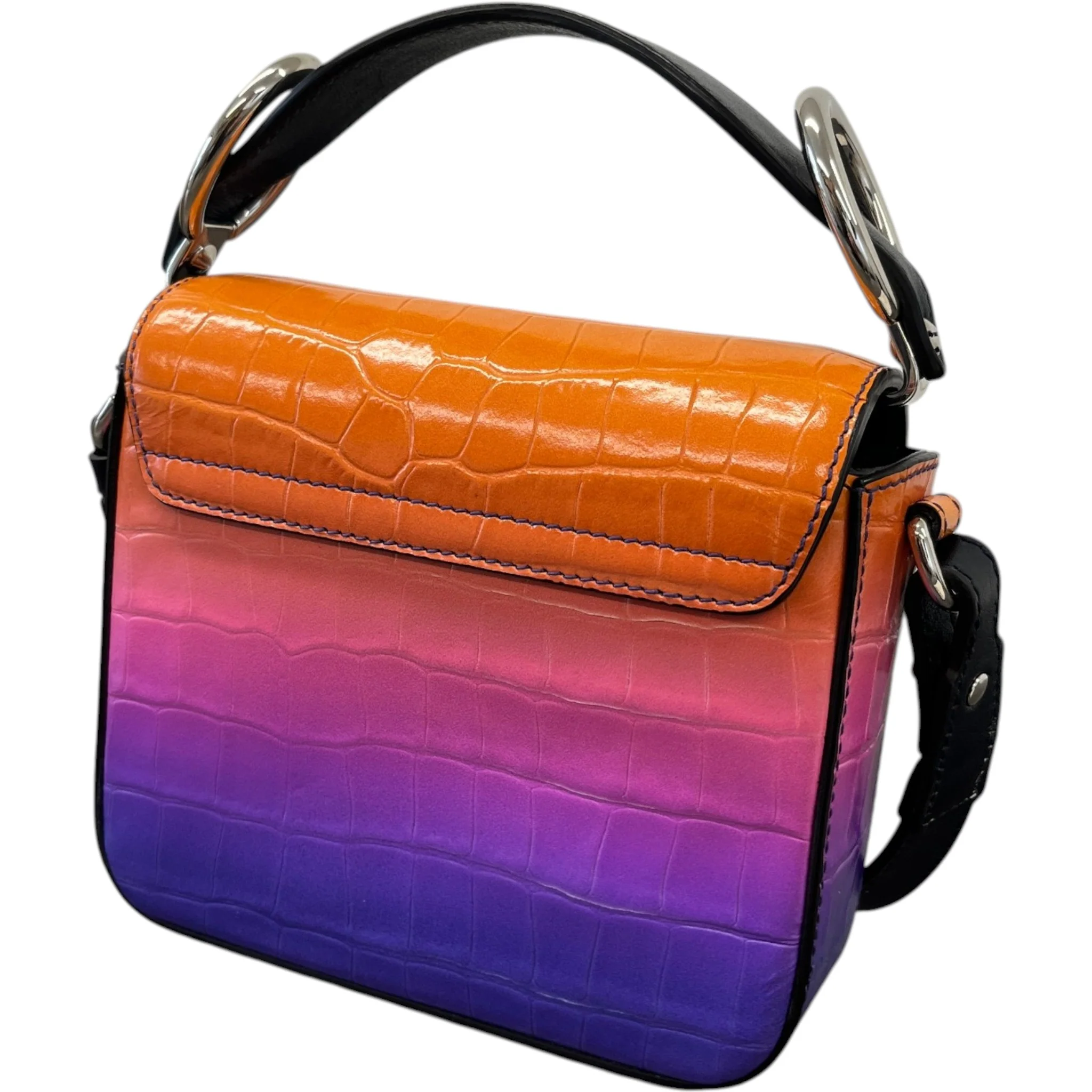 Women's Mini Top Handle Handbag Orange - Image 7