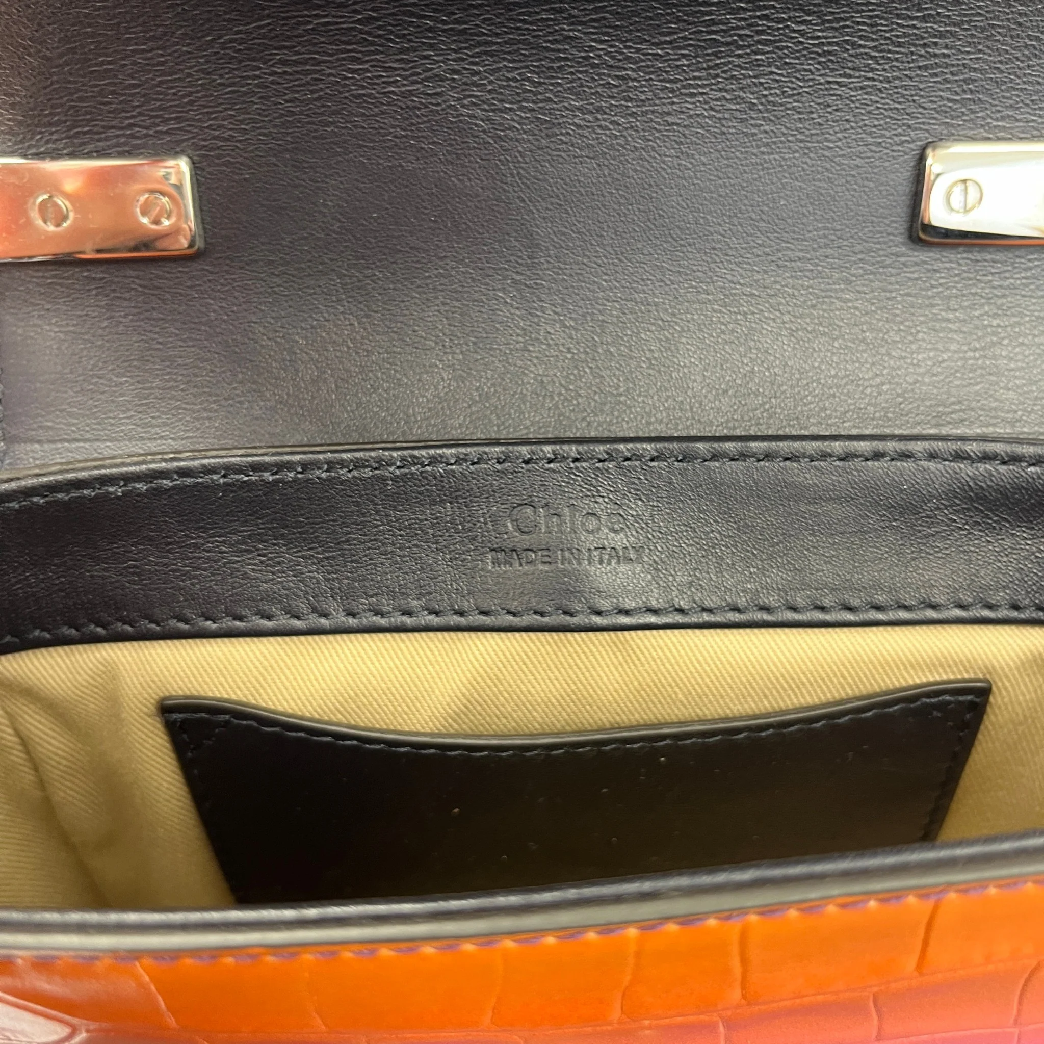 Women's Mini Top Handle Handbag Orange - Image 9