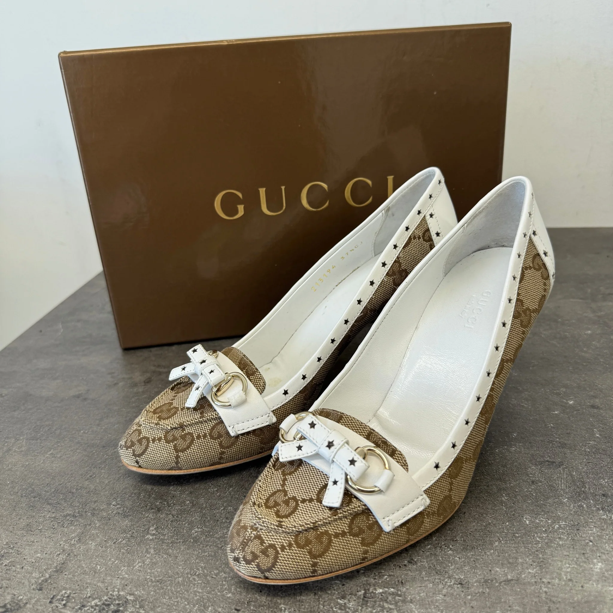 Women's Monogram Star Bow Heels Brown Size EU 37.5 / UK 4.5 - Image 11