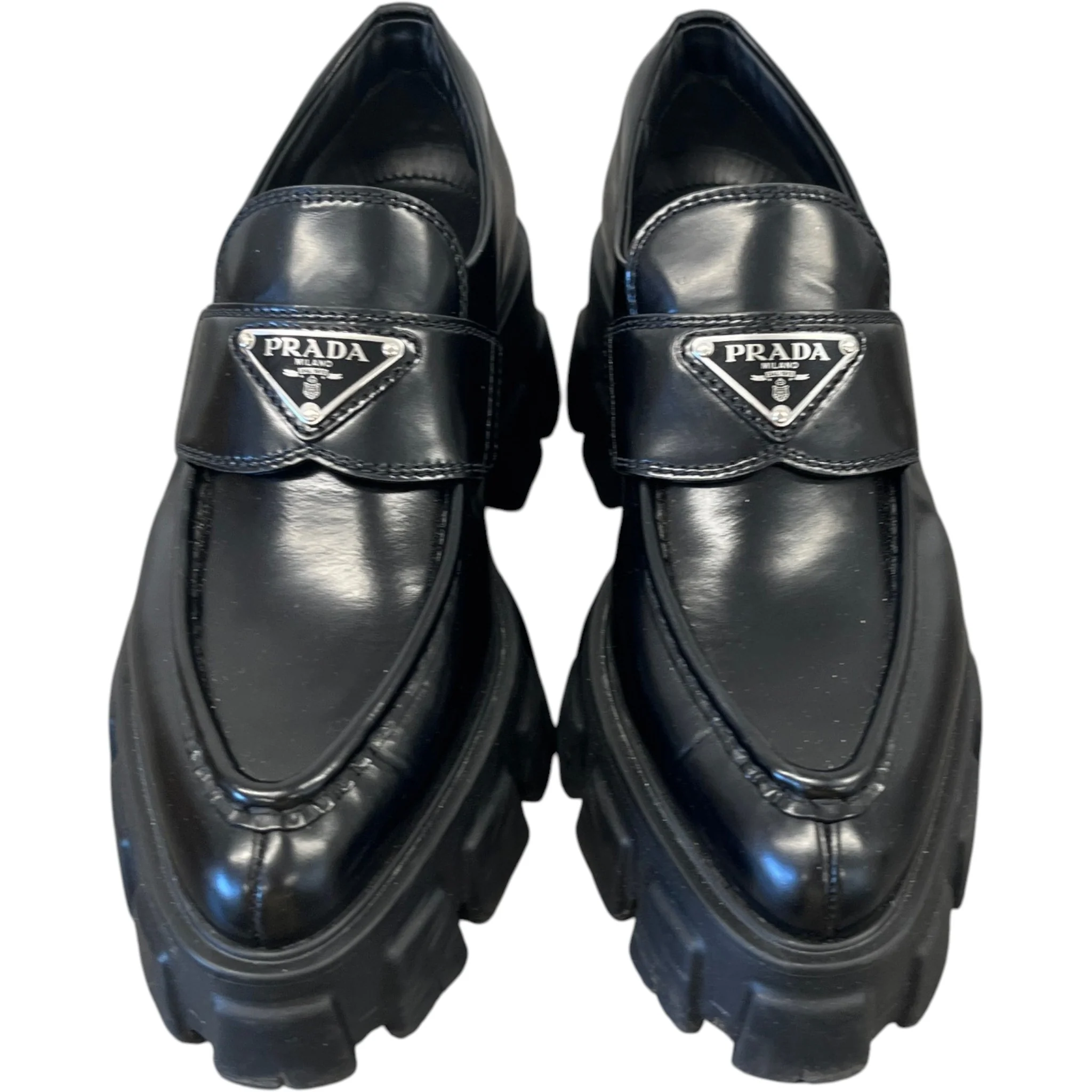 Women's Monolith Brushed Loafers Black Size EU 37 / UK 4 - Image 6