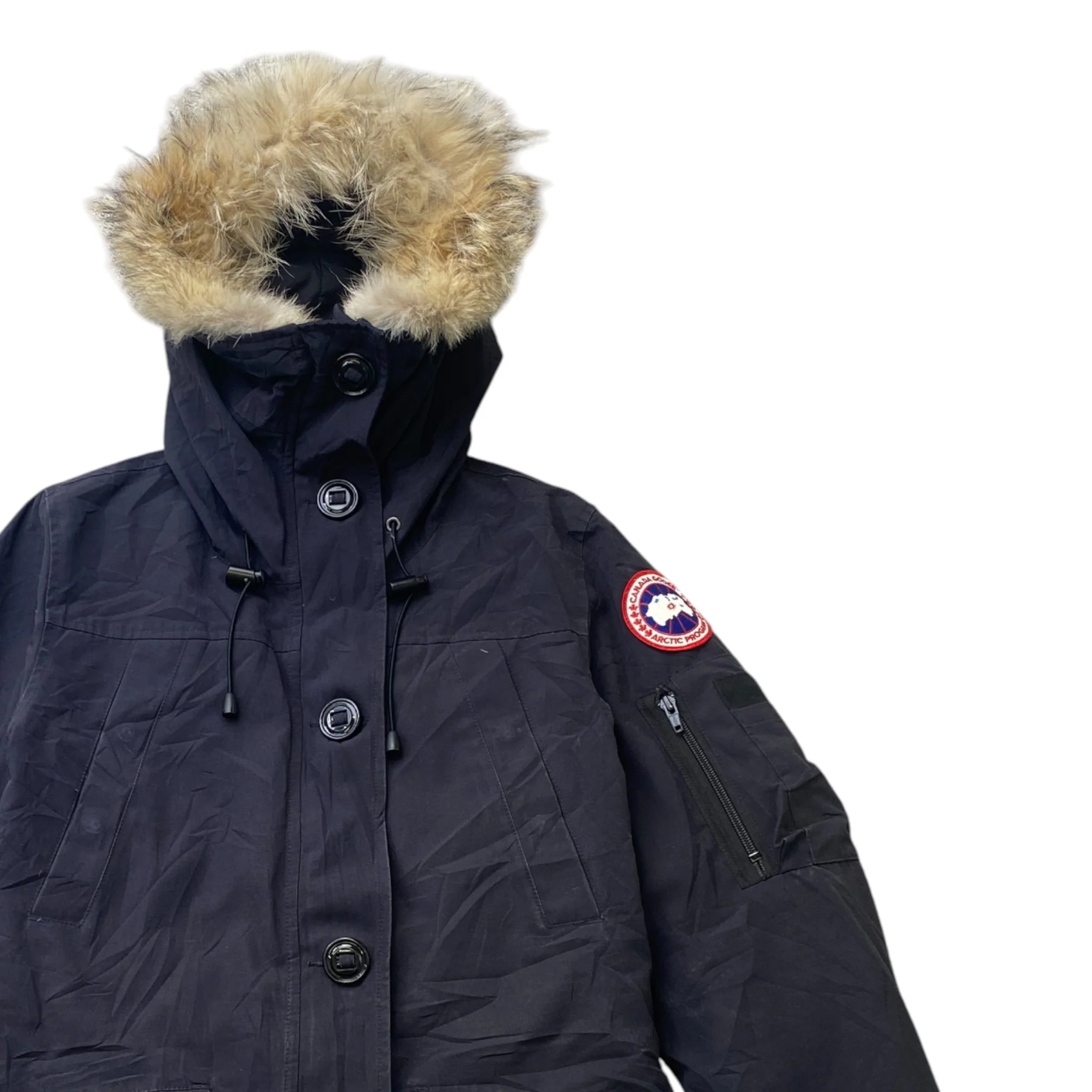 Women's Montebello Parka Down Jacket Navy Size S - Image 3