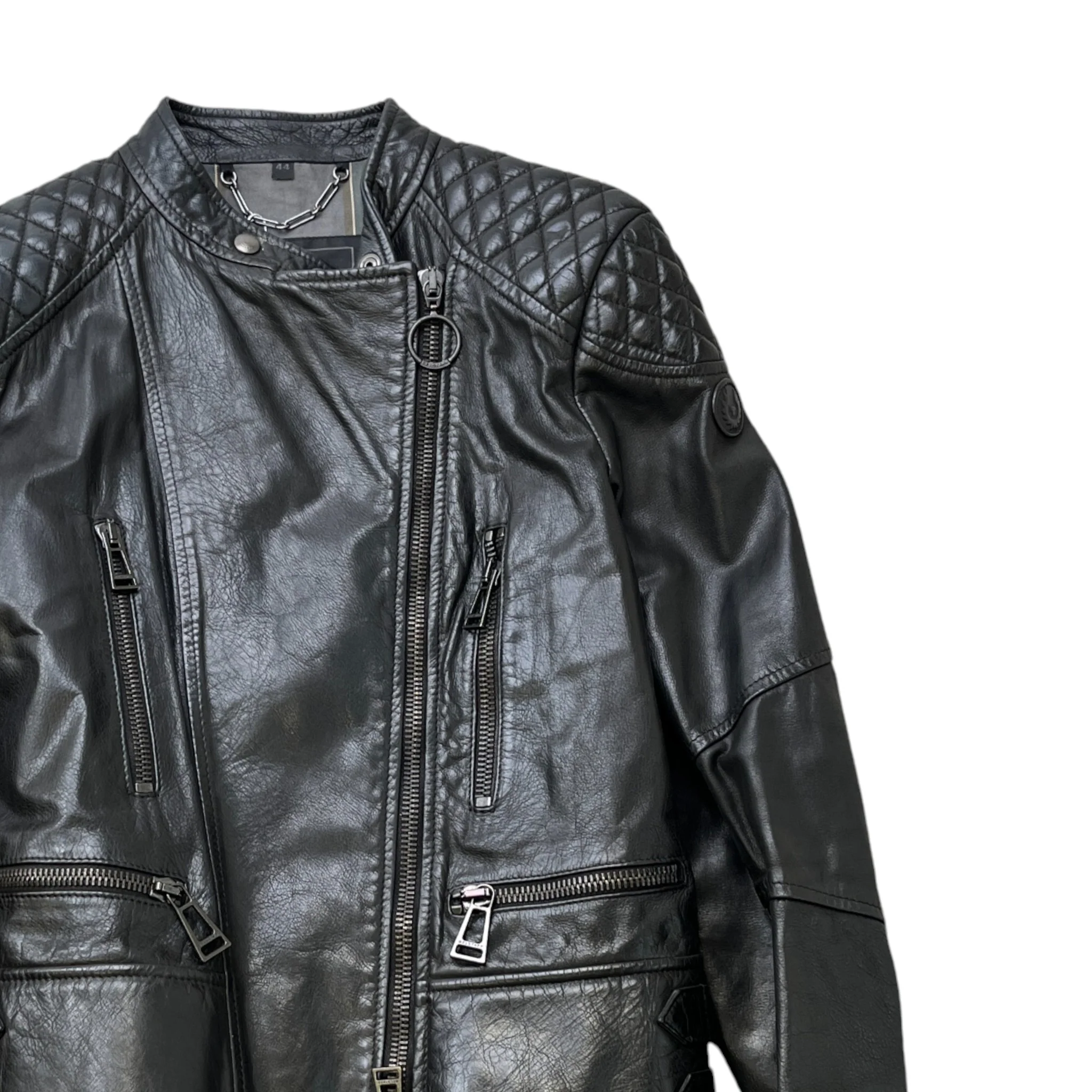 Women's Moto Biker Jacket Black Size 44 / UK 12 - Image 3