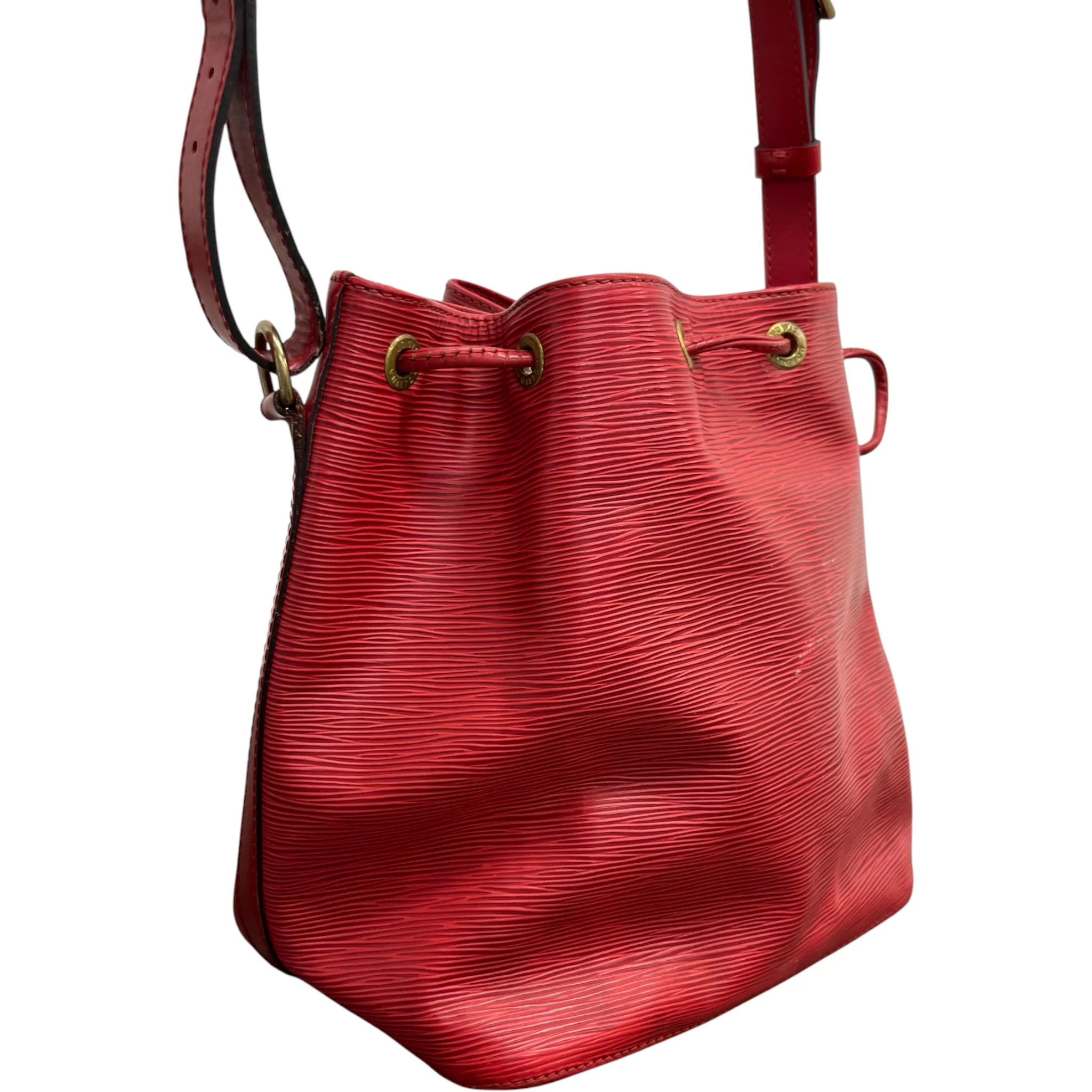 Women's Noe Epi Leather Bag Red - Image 9