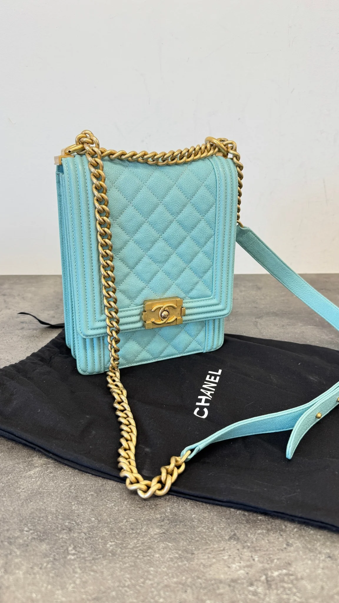 Women's North/South Boy Handbag Blue - Image 11