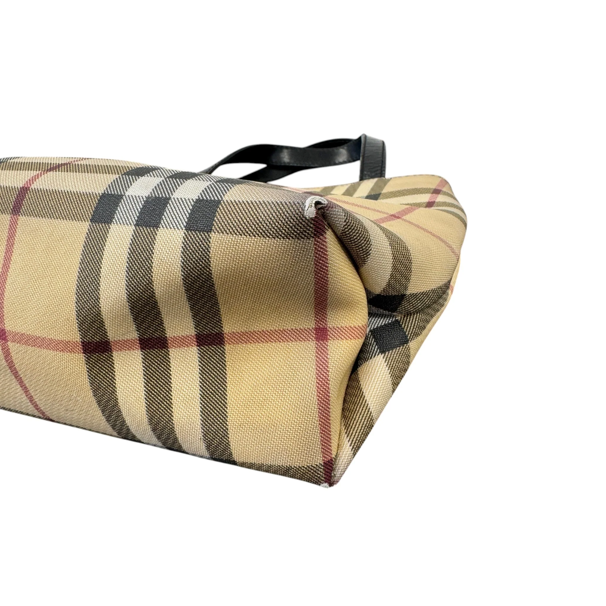 Women's Nova Check Mini Tote Bag Beige - Image 12