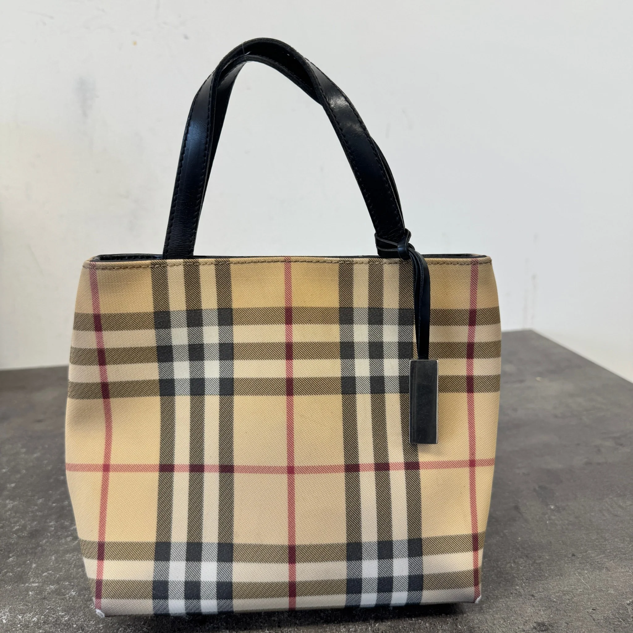 Women's Nova Check Mini Tote Bag Beige - Image 14