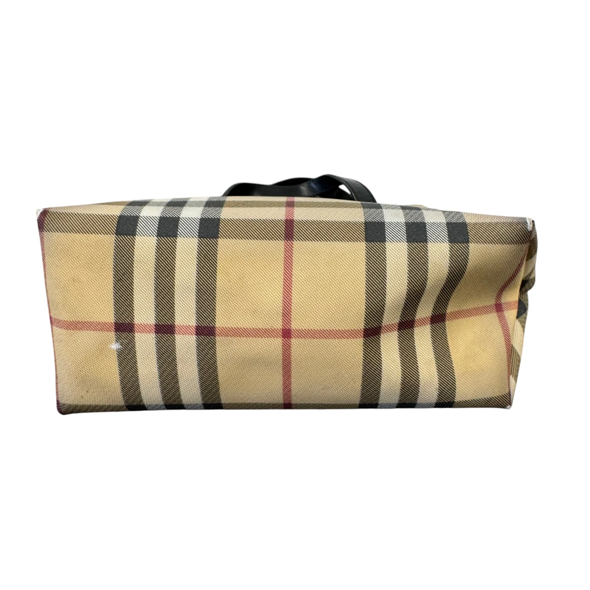 Women's Nova Check Mini Tote Bag Beige - Image 6