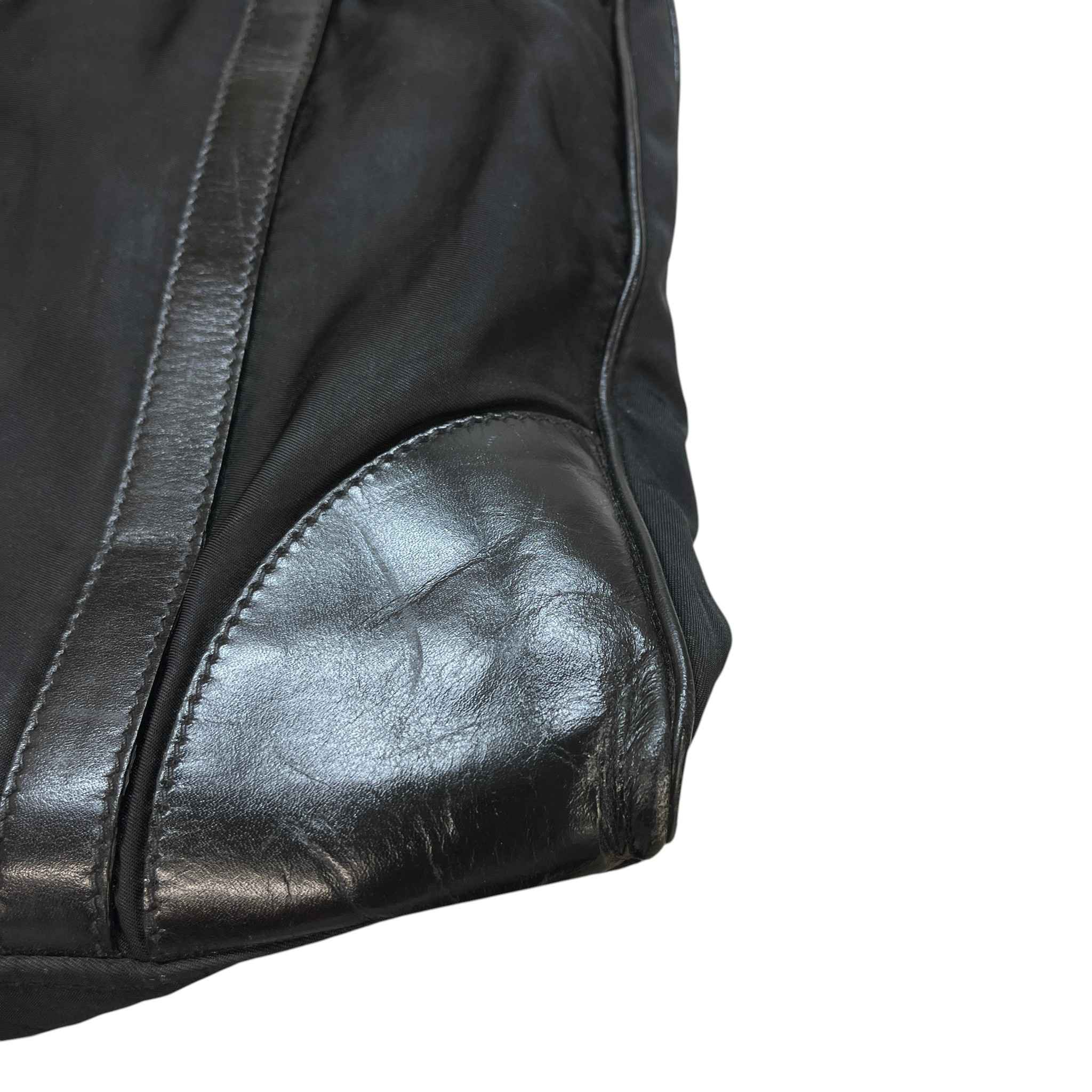 Women's Nylon Tessuto Shoulder Bag Black - Image 16