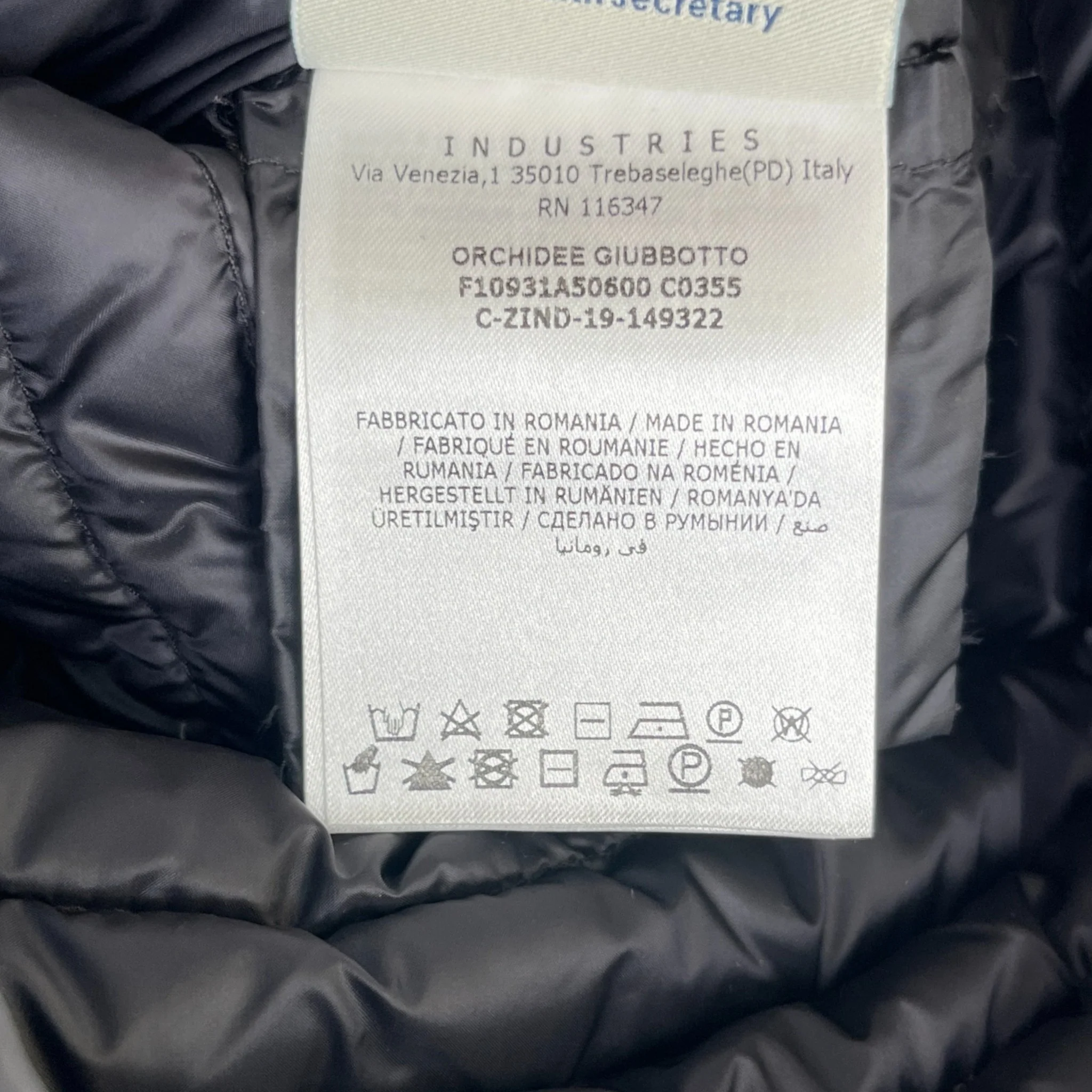 Women's Orchidee Down Jacket Black Size 00 / UK 6 - Image 8