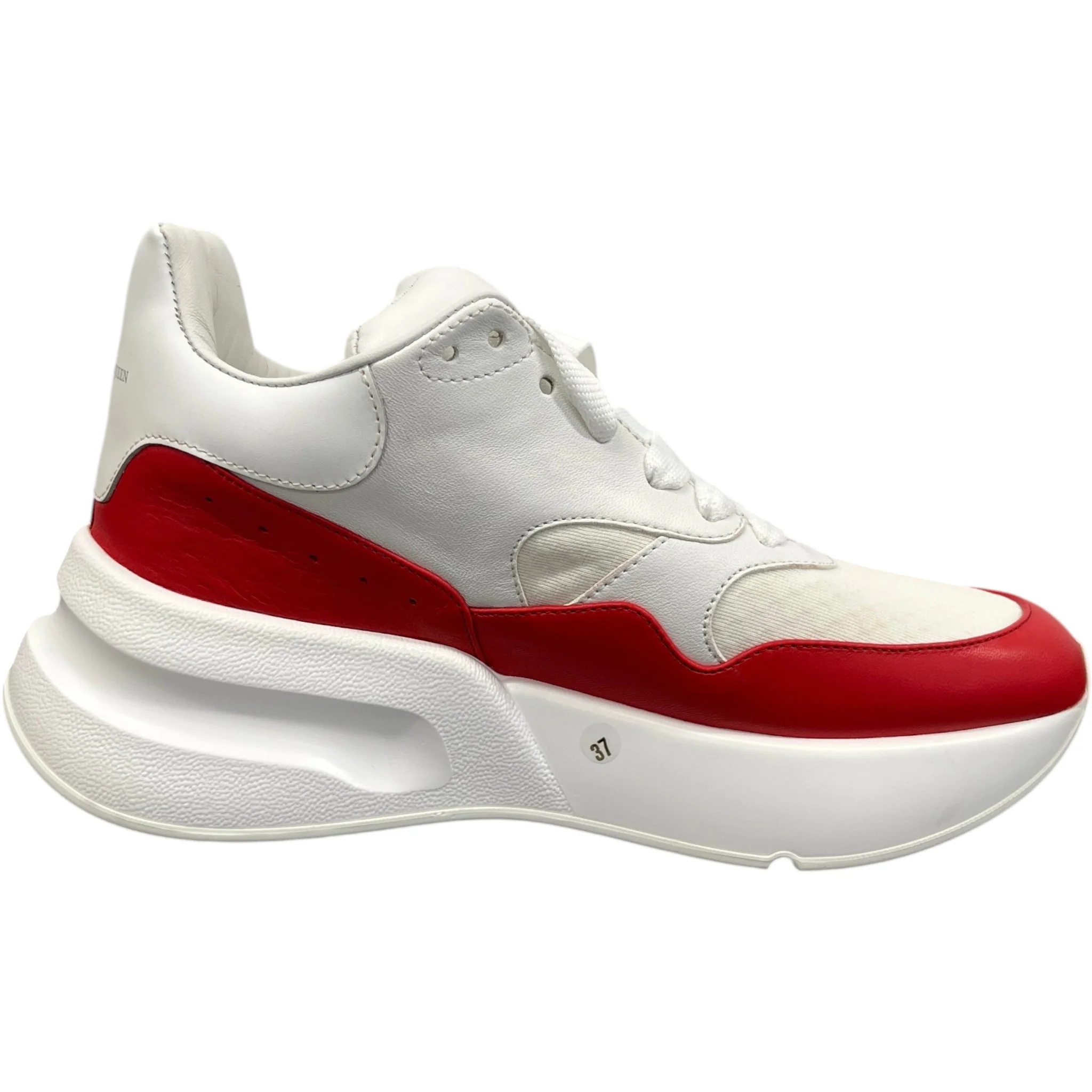 Women's Oversized Runner Low Trainers White Size EU 37 / UK 4 - Image 4