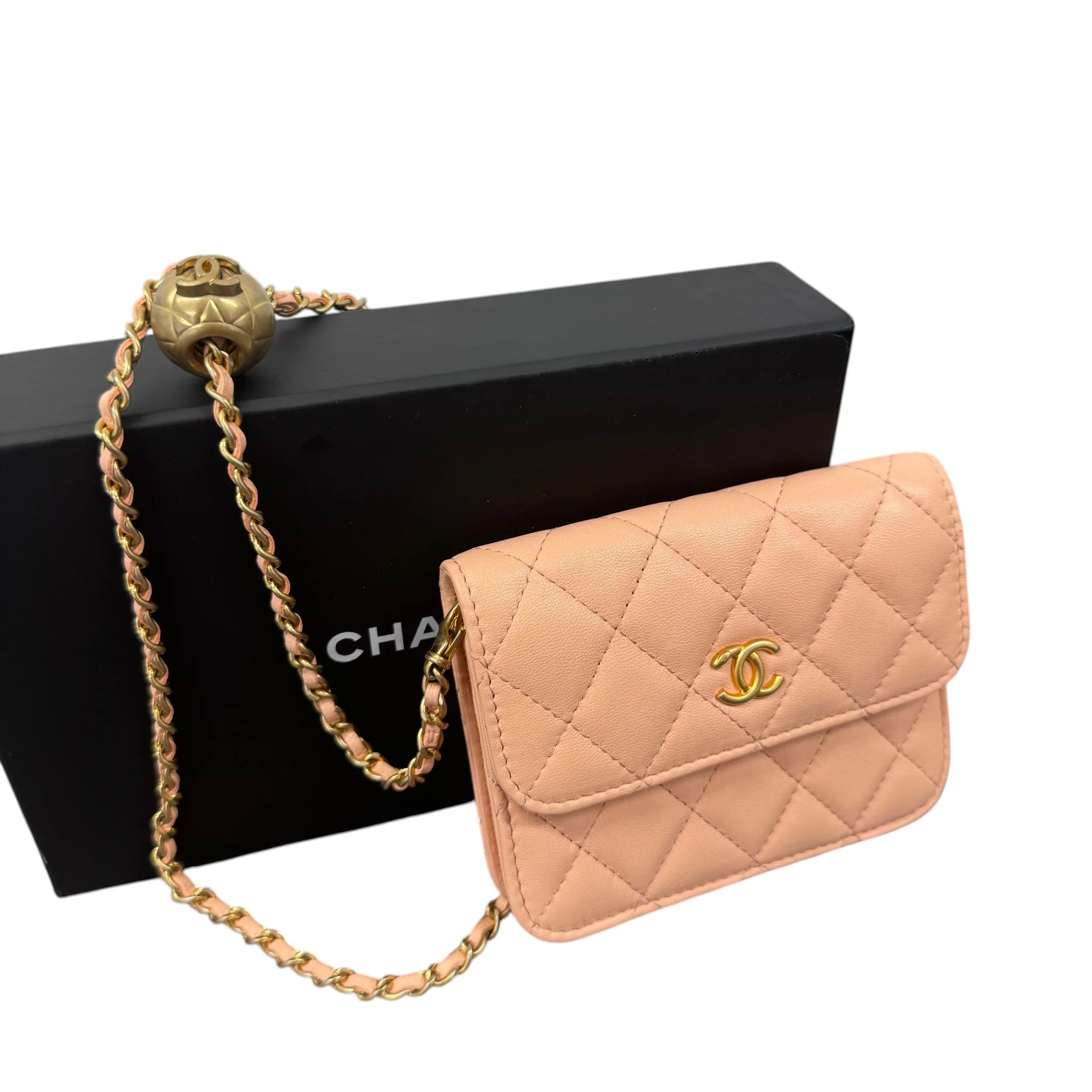 Women's Pearl Crush Wallet On Chain Handbag Pink - Image 11