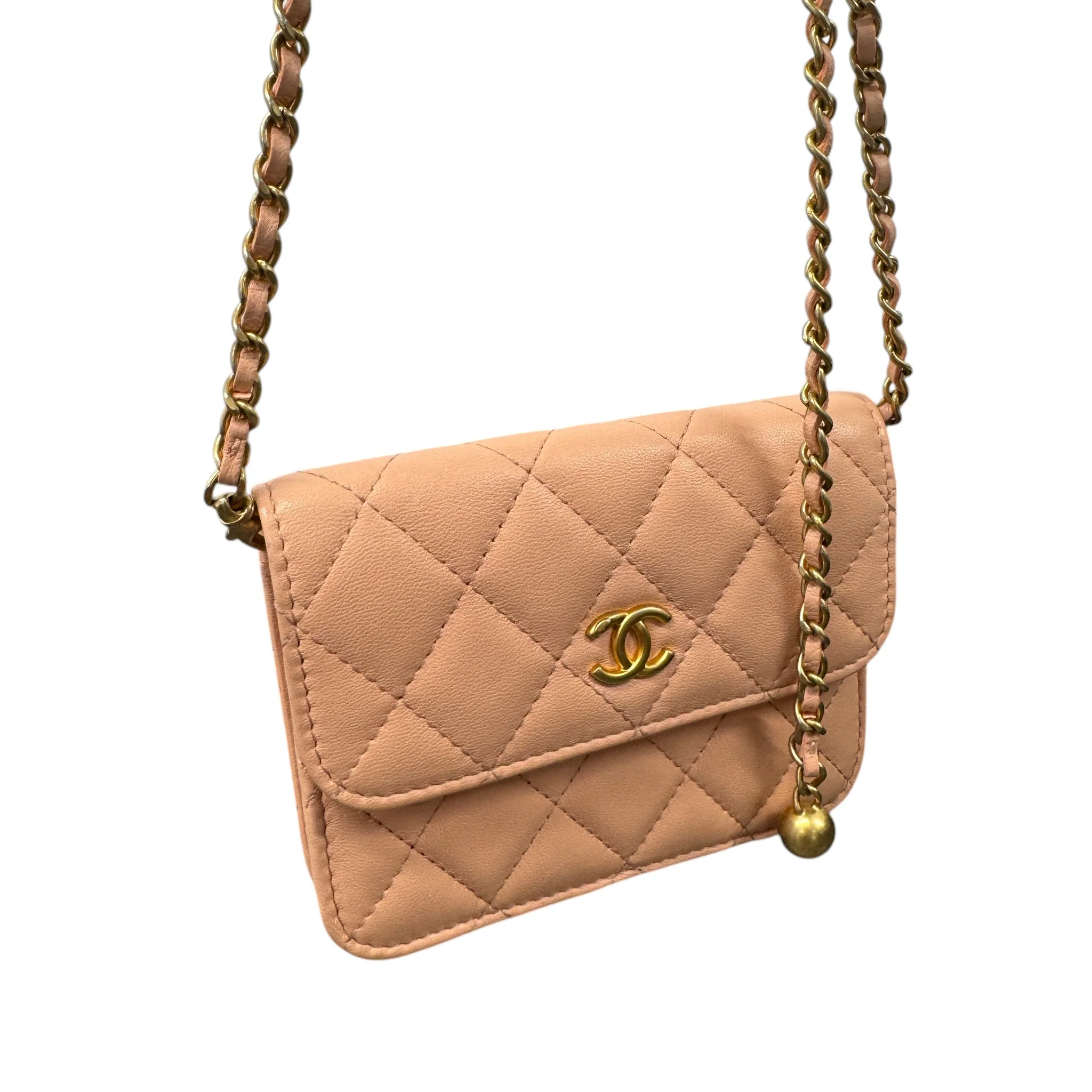 Women's Pearl Crush Wallet On Chain Handbag Pink - Image 6