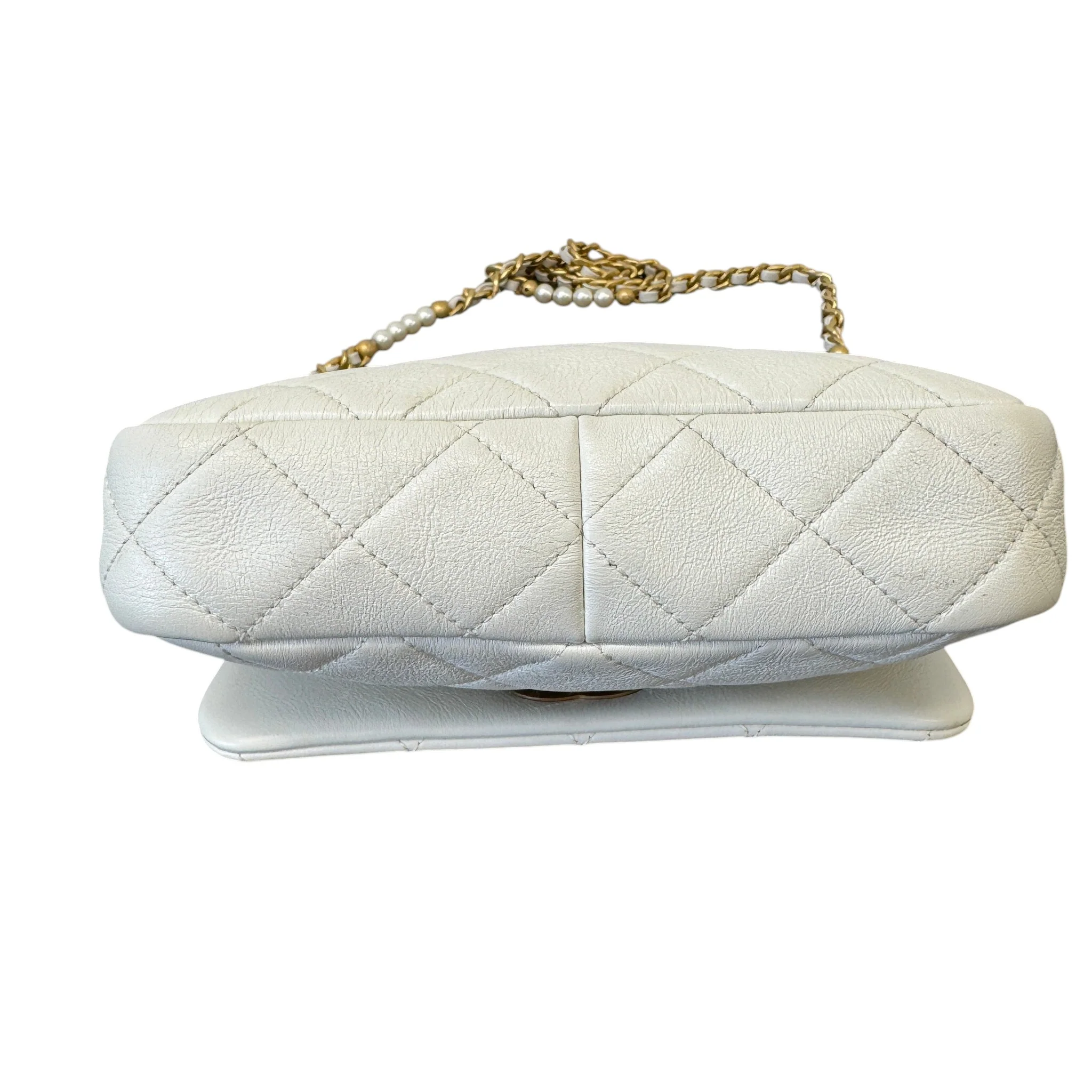 Women's Pearl Side Flap Bag White - Image 8