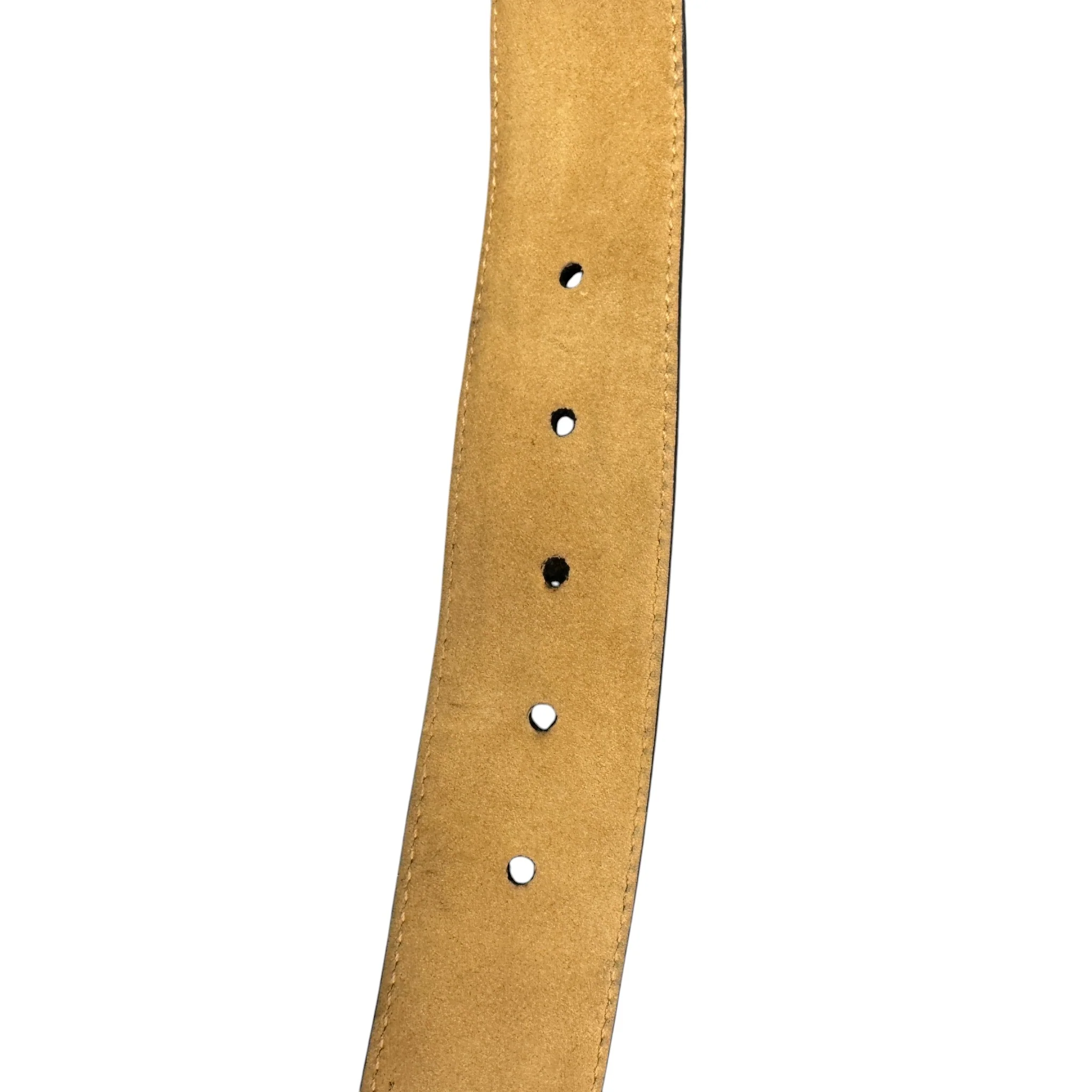 Women's Plaque Buckle Belt Black Size 95cm / UK 14 - Image 7